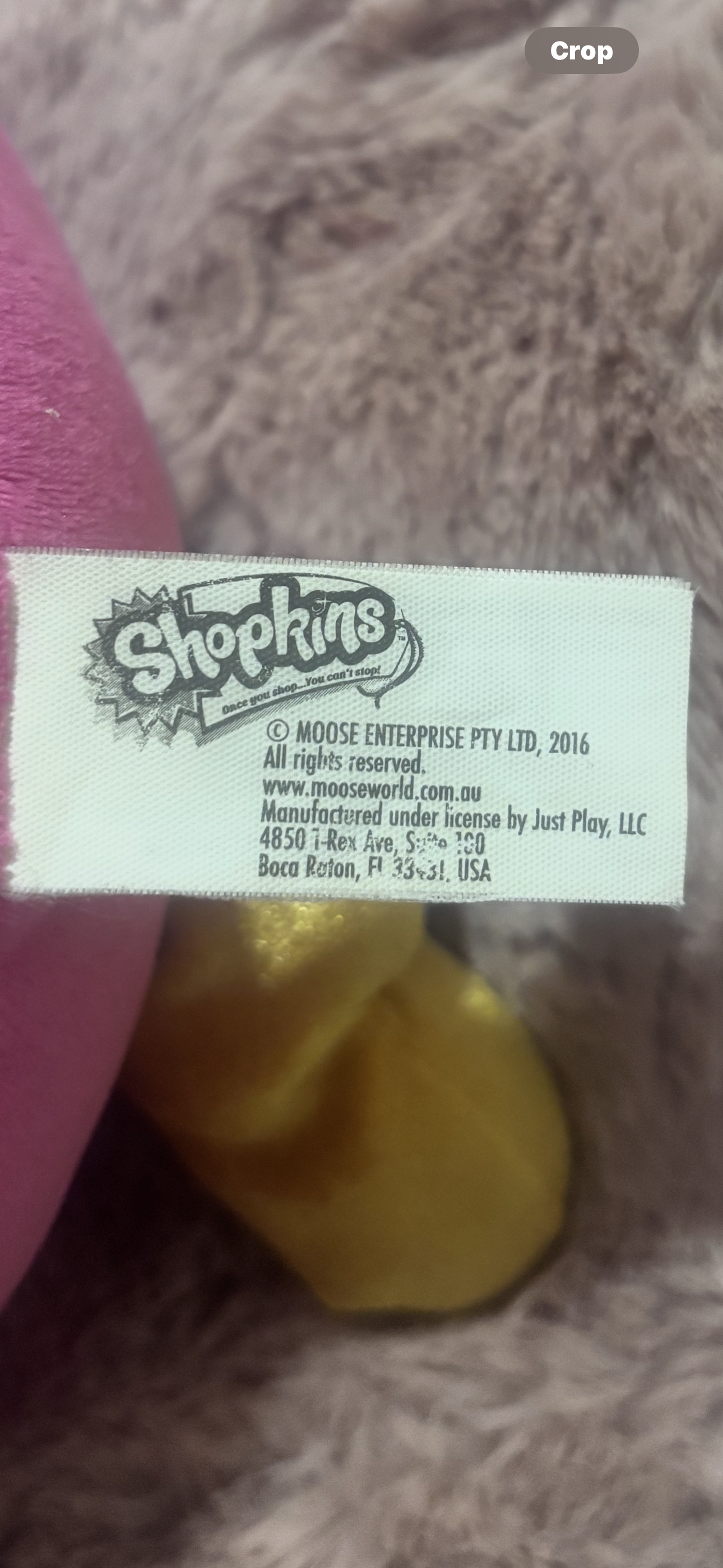 Shopkins Lippy Lips Jumbo Plush – 18” – Like New