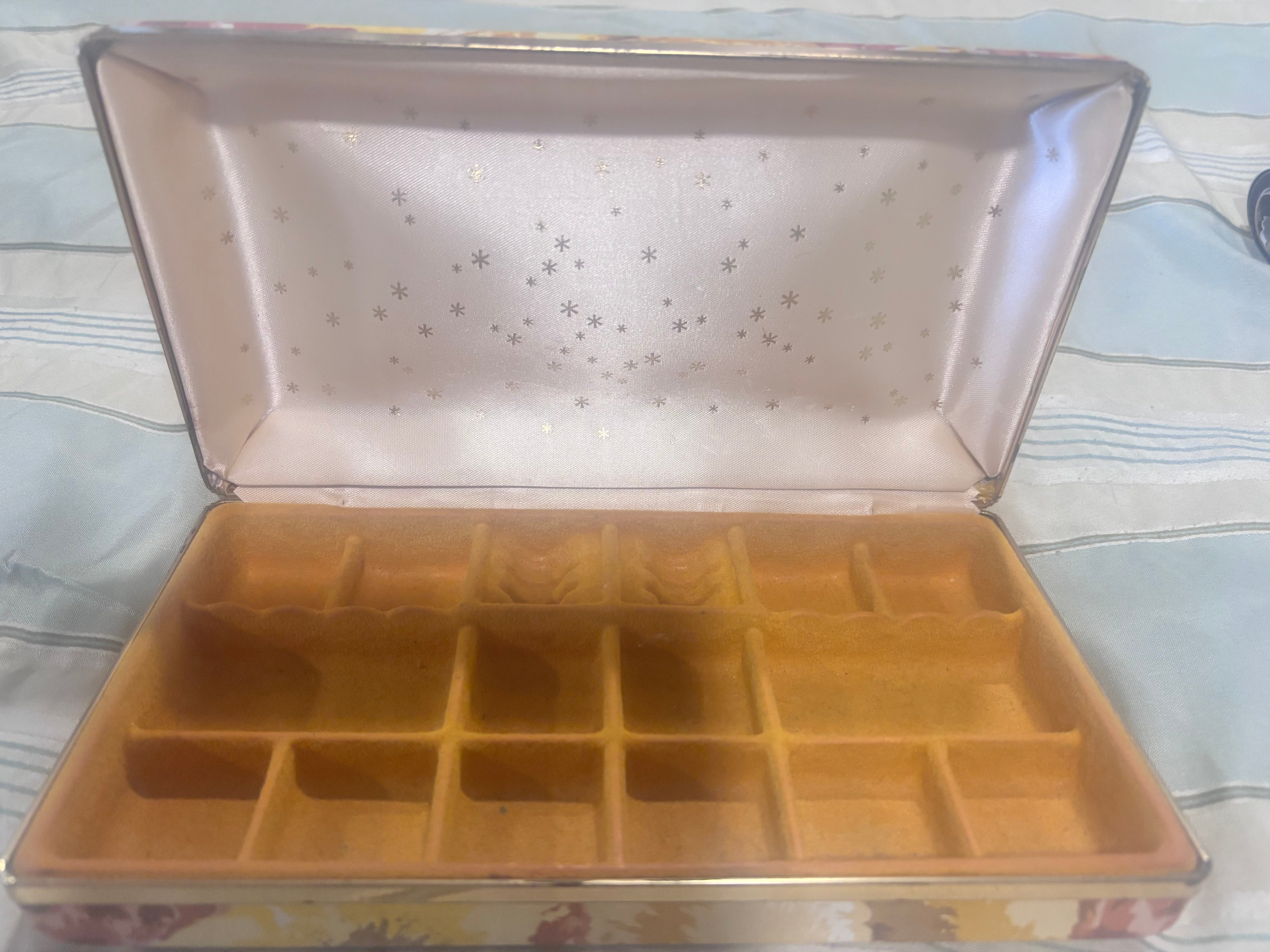 Vintage Floral Jewelry Box – 1960s–1970s Era