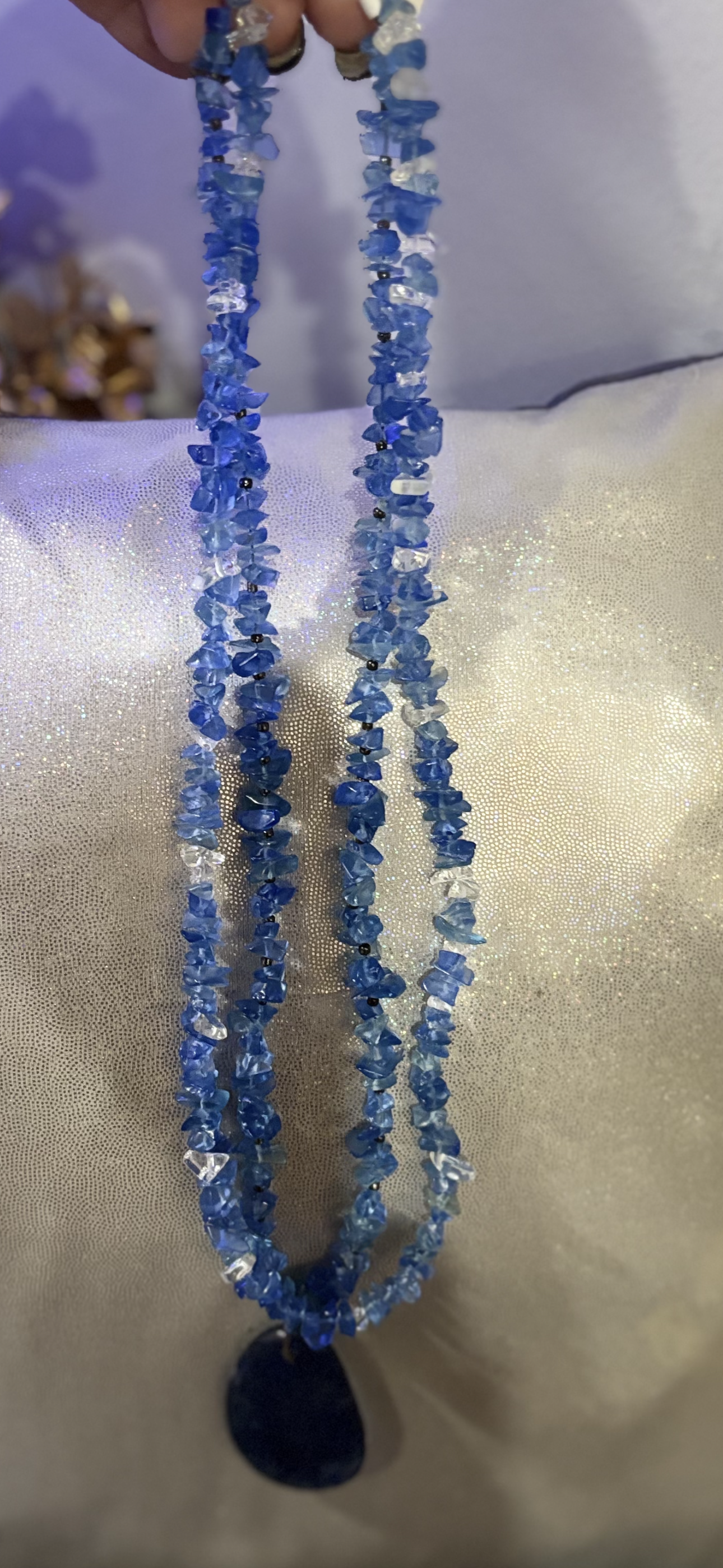 Blue Quartz Statement Necklace

Hand-Strung • One of a Kind