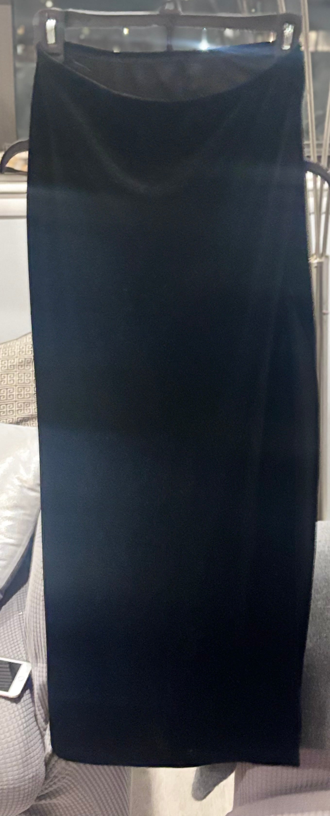 Sultry Black Stretch Velvet Maxi skirt – Finesse USA Made in USA Size Small