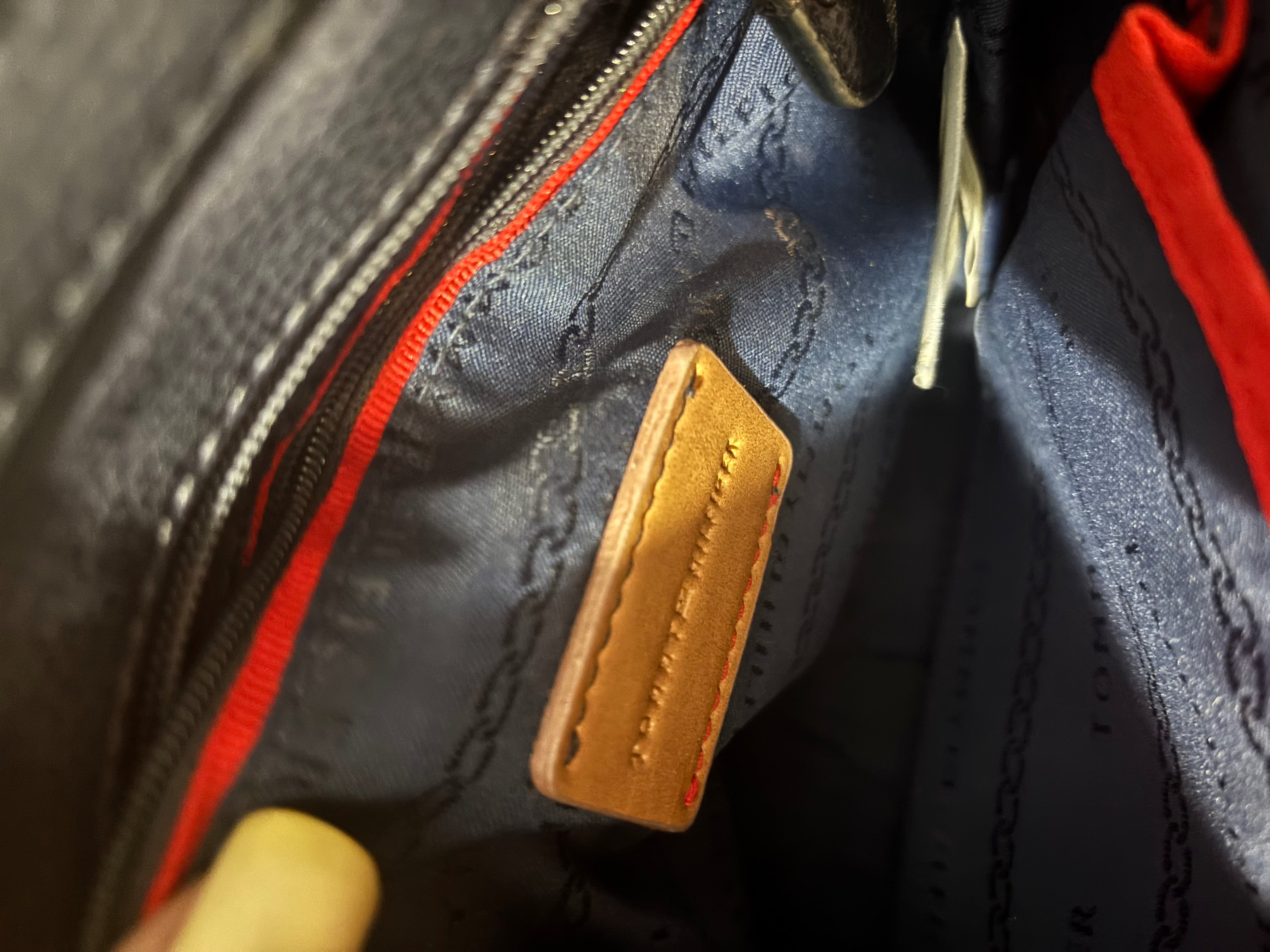 Curated Hudson Find - Tommy Hilfiger signature saffiano faux leather small  crossbody bag