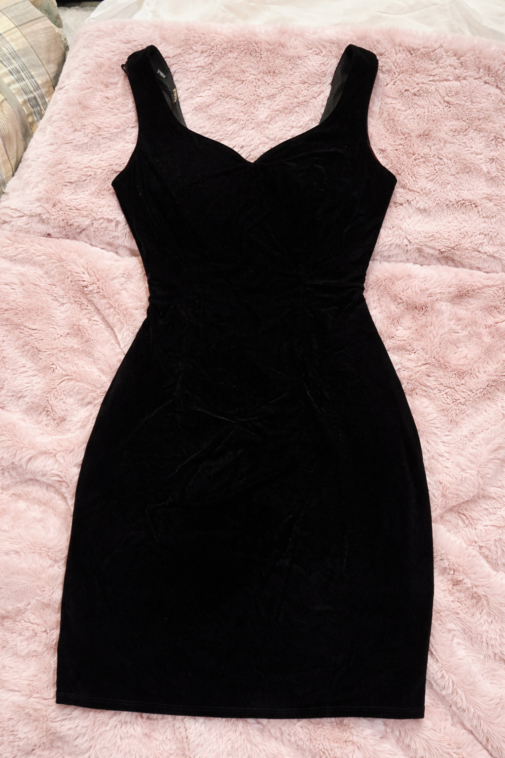 Vintage Karen Lucas for Niki Black Velvet Dress | Size 12 | Made in USA