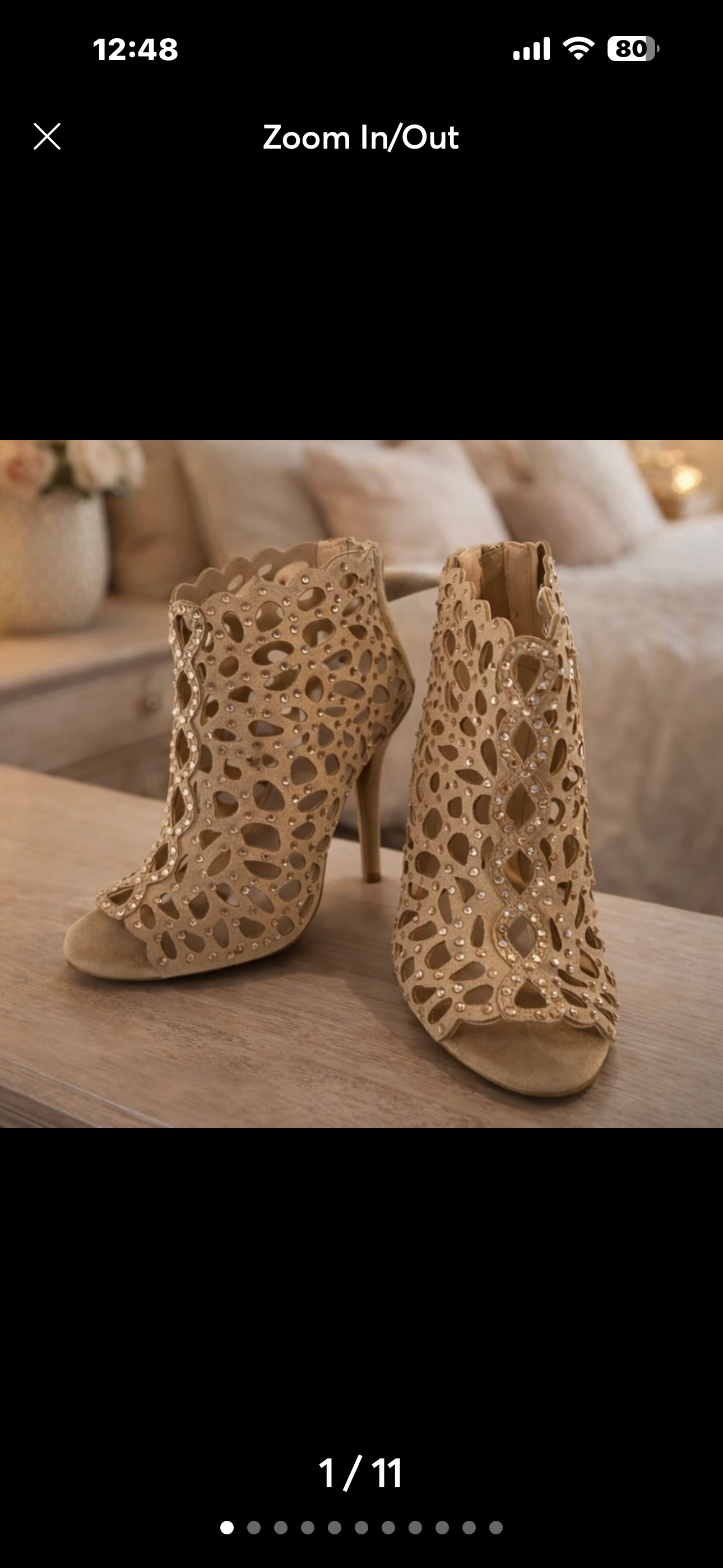 Ziggy Soho Rhinestone Cutout Heels – Size 8 Medium