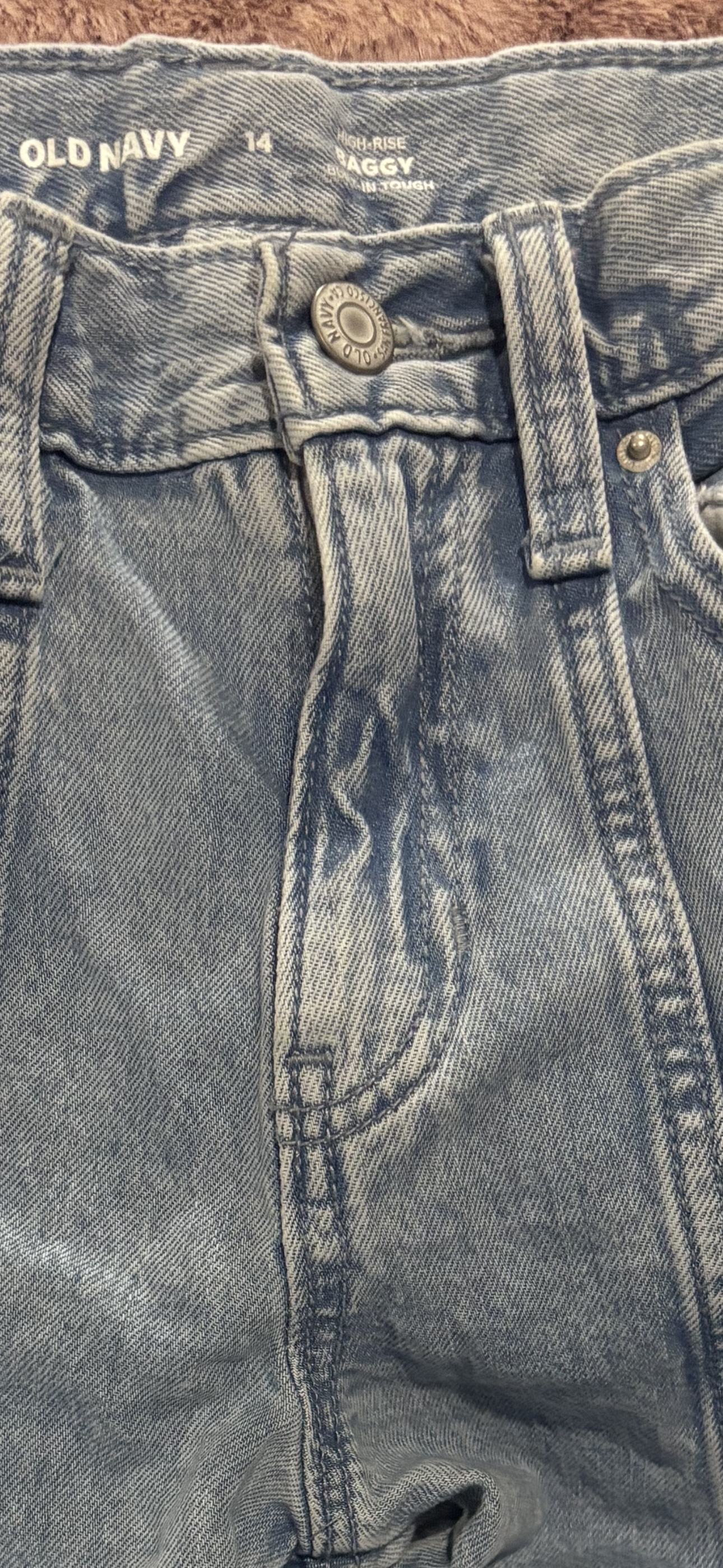 Old Navy High Rise Wide Leg Cargo Jeans | Size 14 | 34” Inseam | Baggy Fit