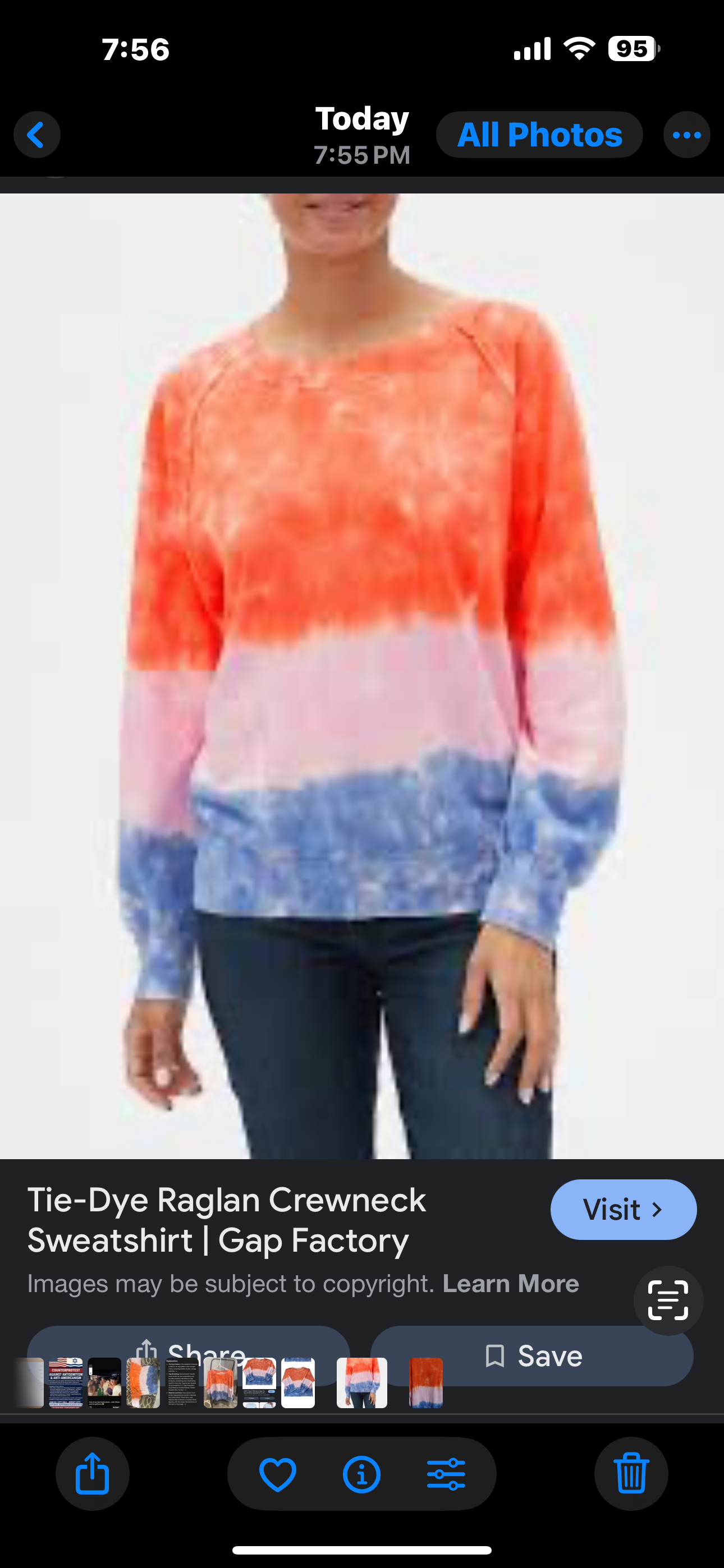 Gap Tie-Dye Sweatshirt - Casual every day style size medium