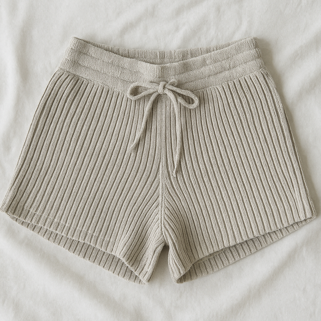 Saalt Studio Ribbed Knit Lounge Shorts – Smoke – Size Large – NWT