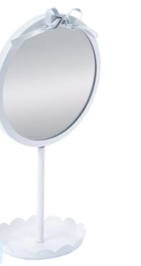 Room to Room Vanity Mirror – White Bow Accent – New in Box