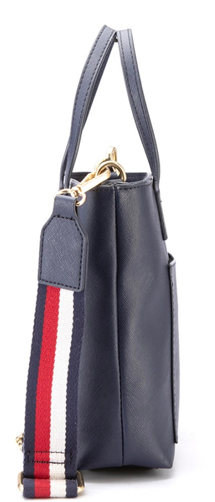 Curated Hudson Find - Tommy Hilfiger signature saffiano faux leather small  crossbody bag