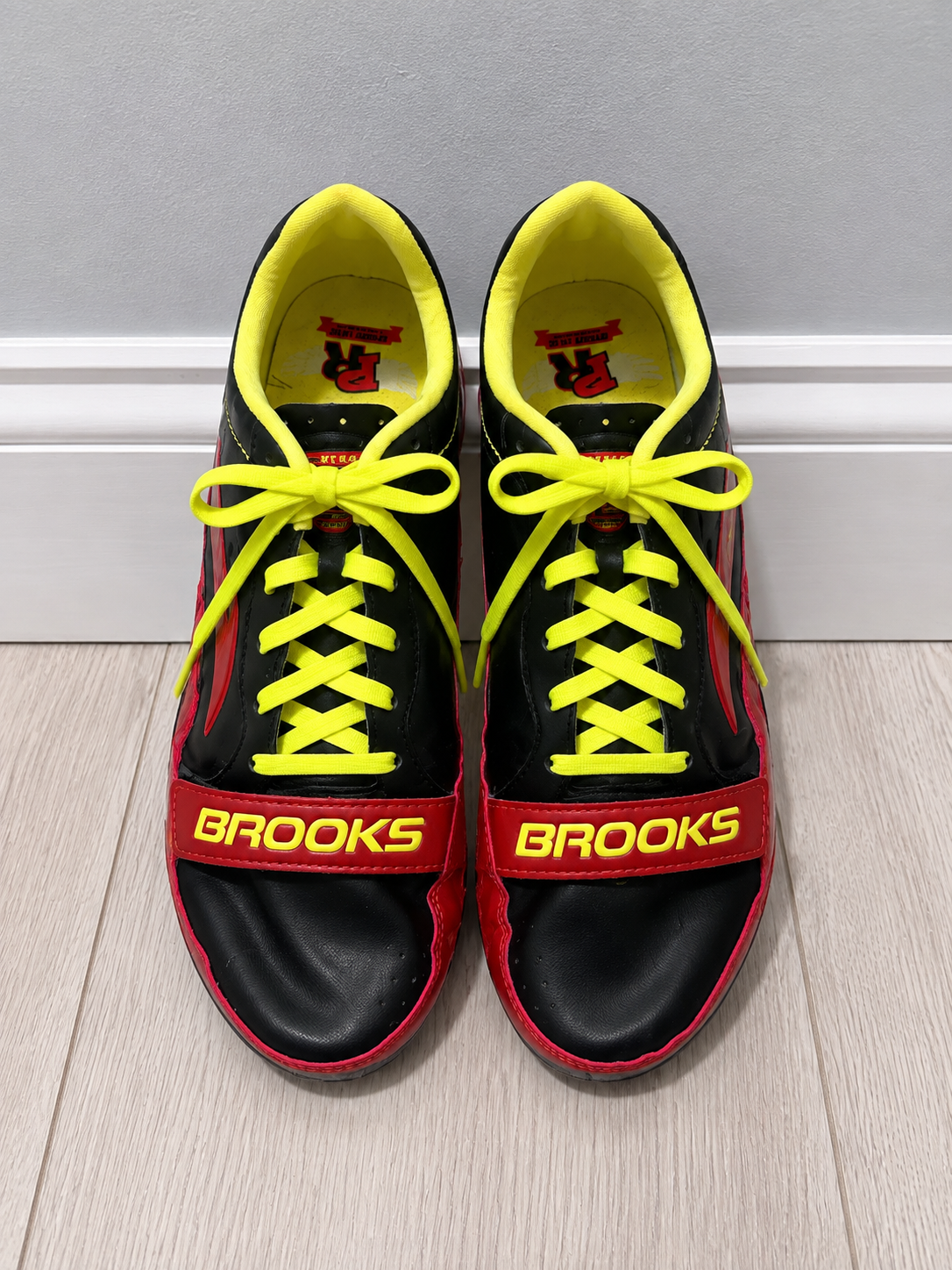 Brooks PR Sprint 10.45 track & field sprint spikes in a bold black, red and neon