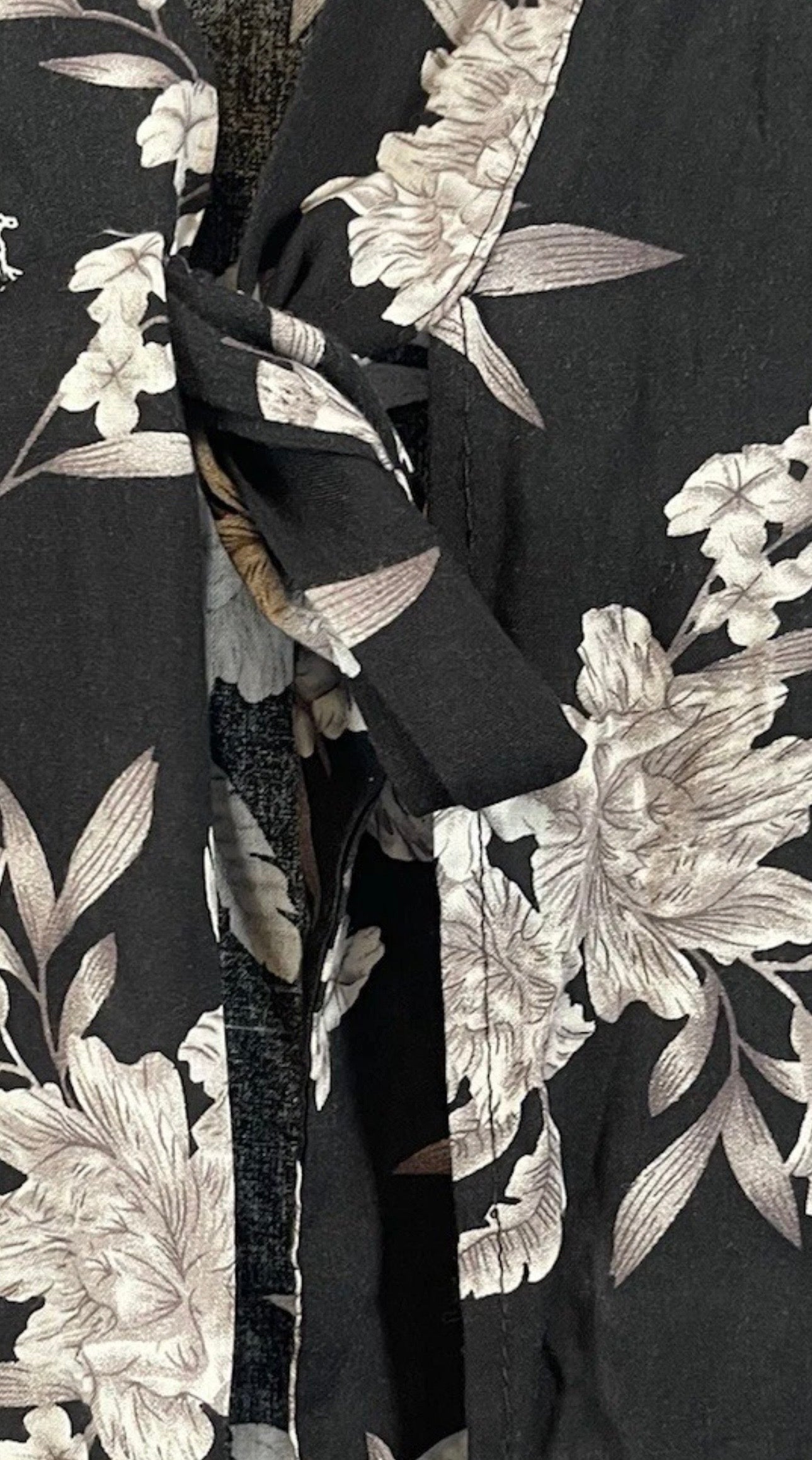 Spiritual Gangster Black & White Floral Longline Kimono One Size