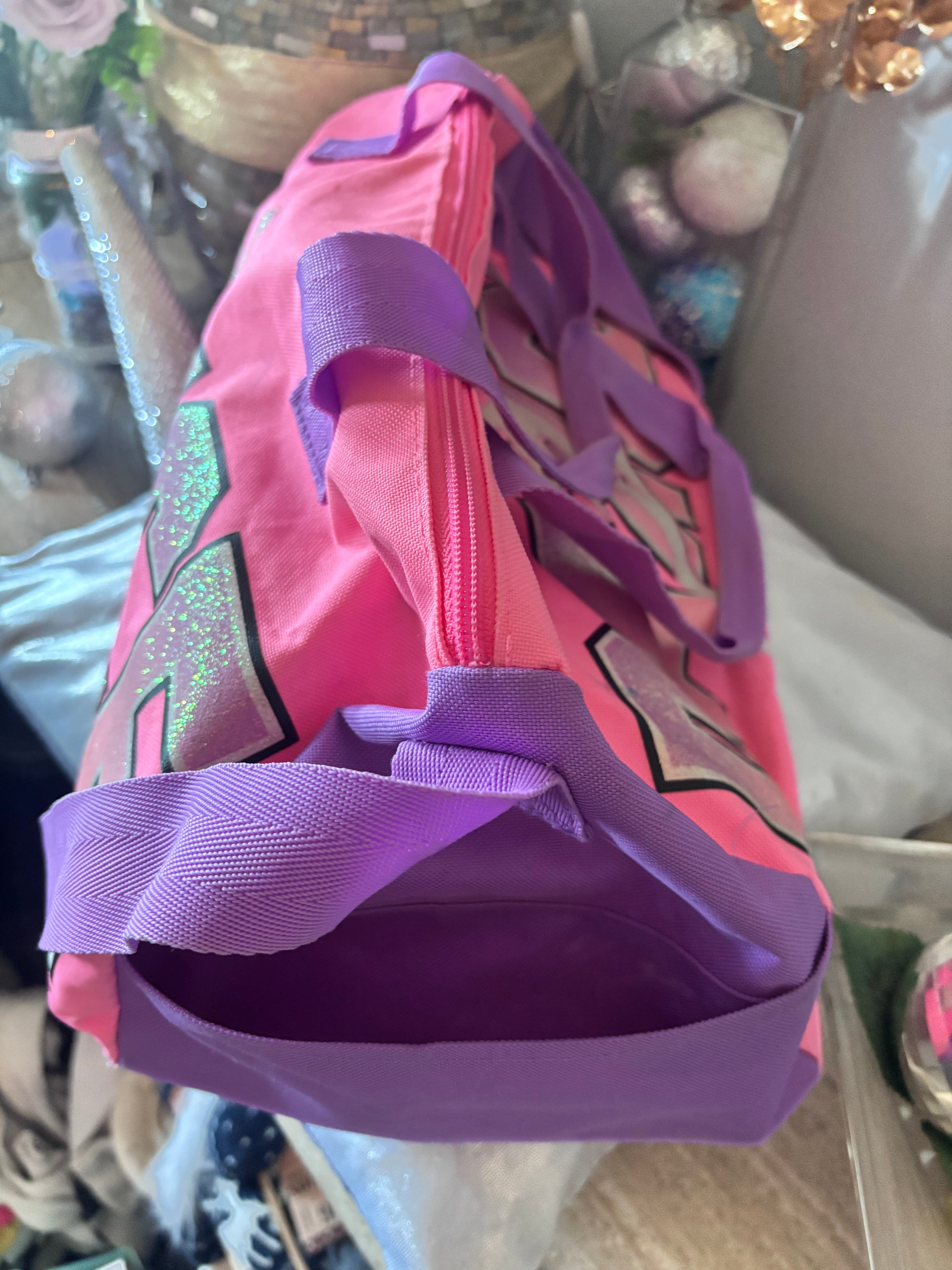 Justice “Dance” Duffel Bag — Pink & Purple