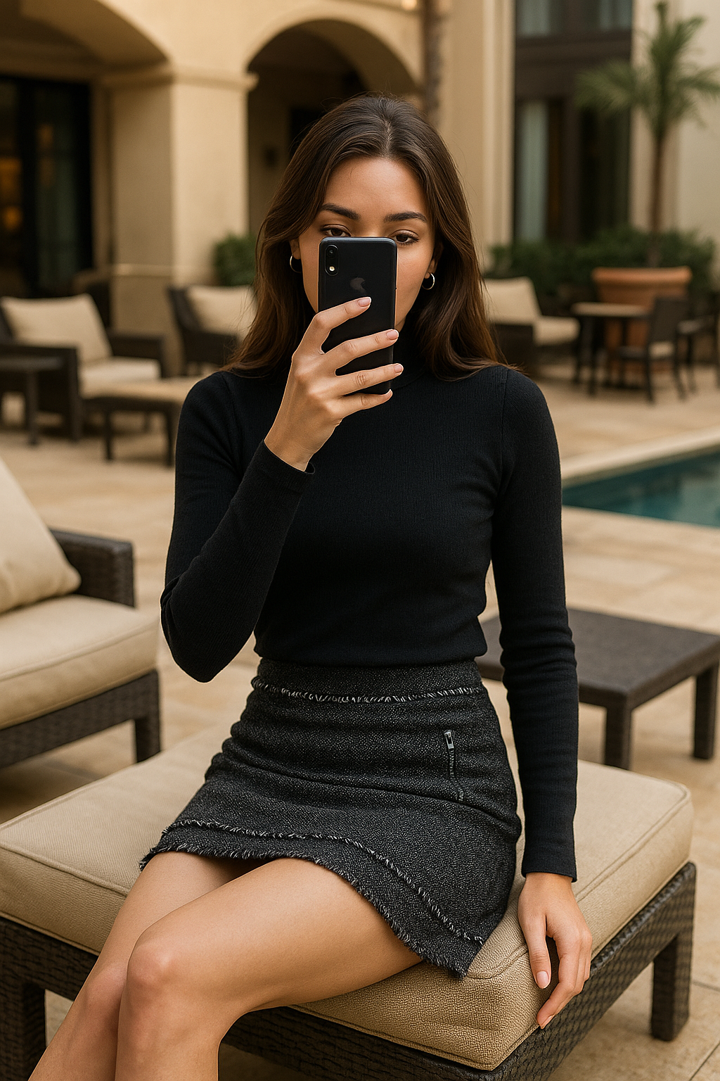 Skirt – Size 10 | Exposed Zipper | Classic Straight Fit
