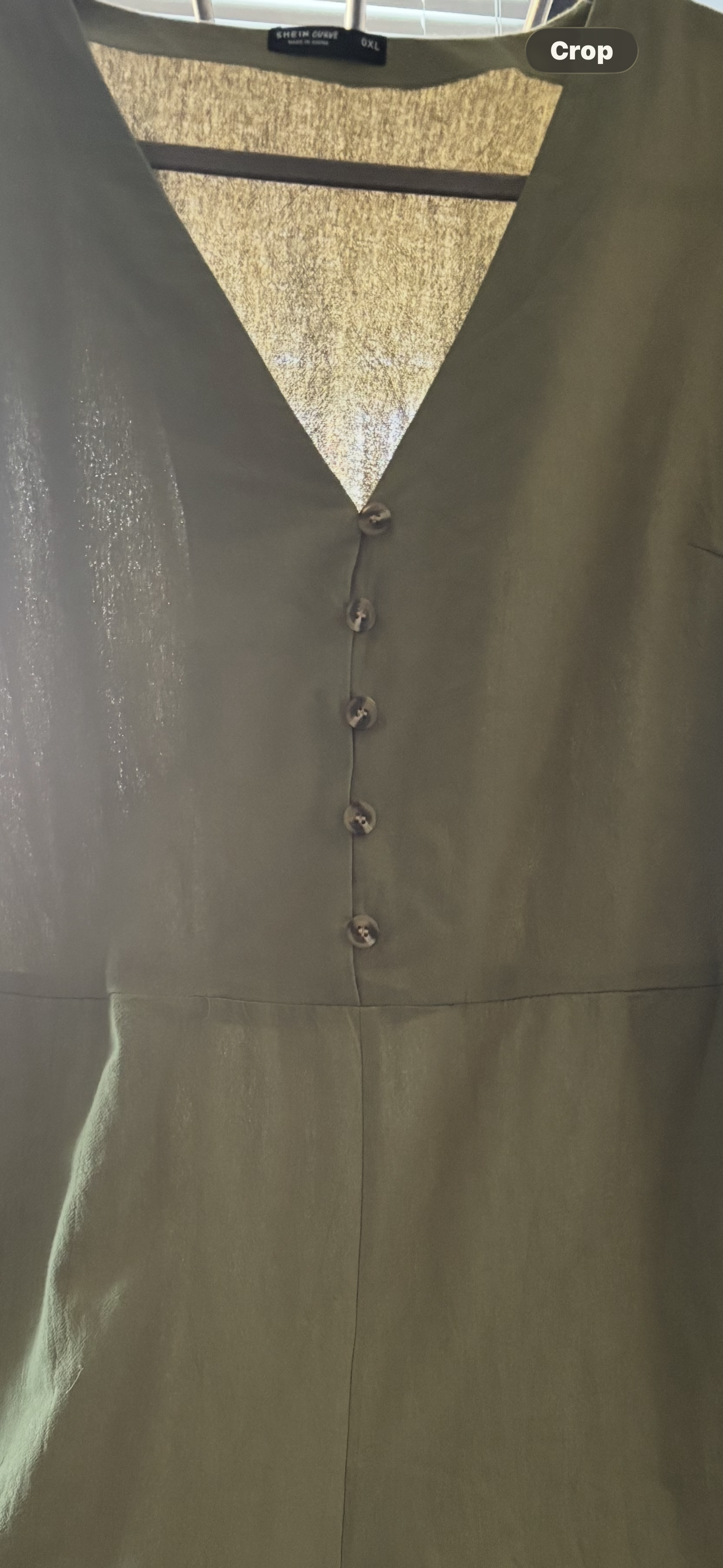 SHEIN Curve Army Green Button-Front Jumpsuit – Size OXL Curve  (Never Worn)