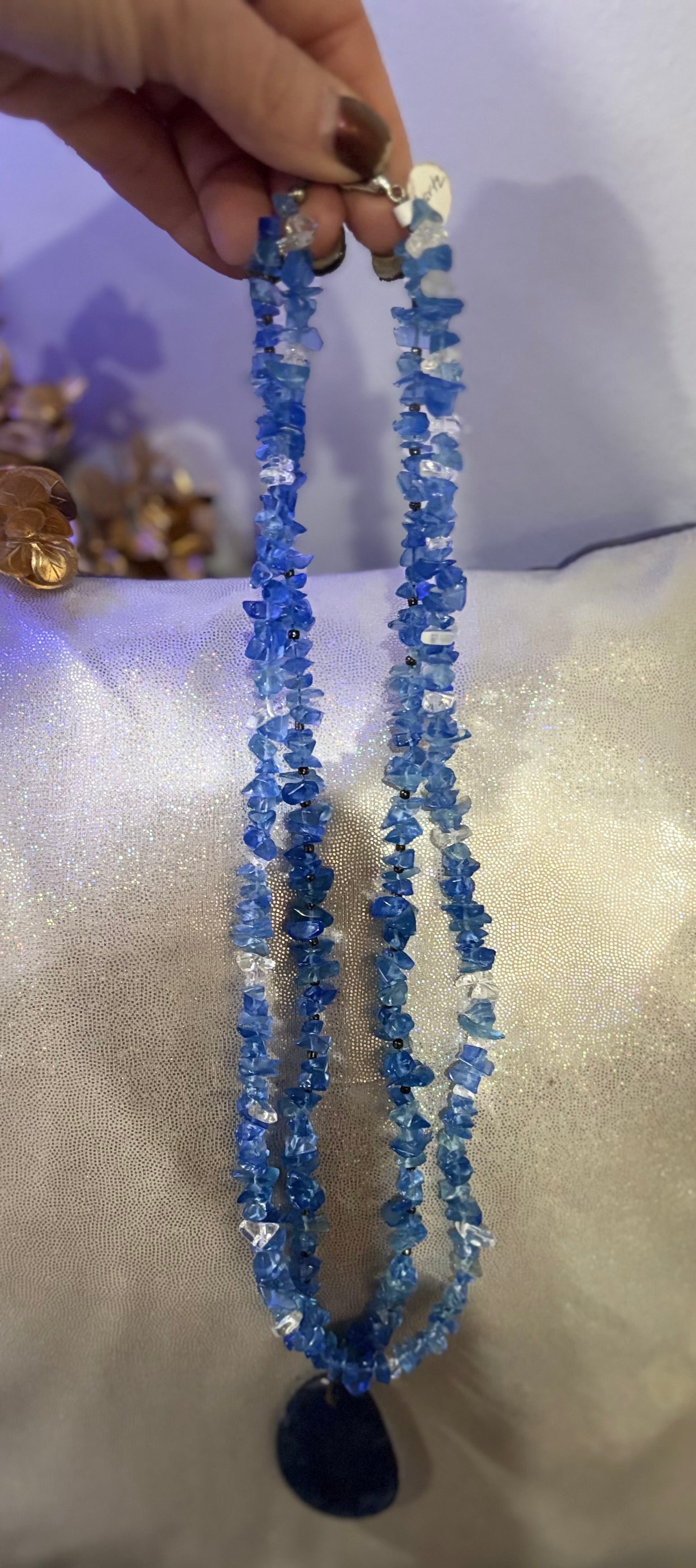 Blue Quartz Statement Necklace

Hand-Strung • One of a Kind