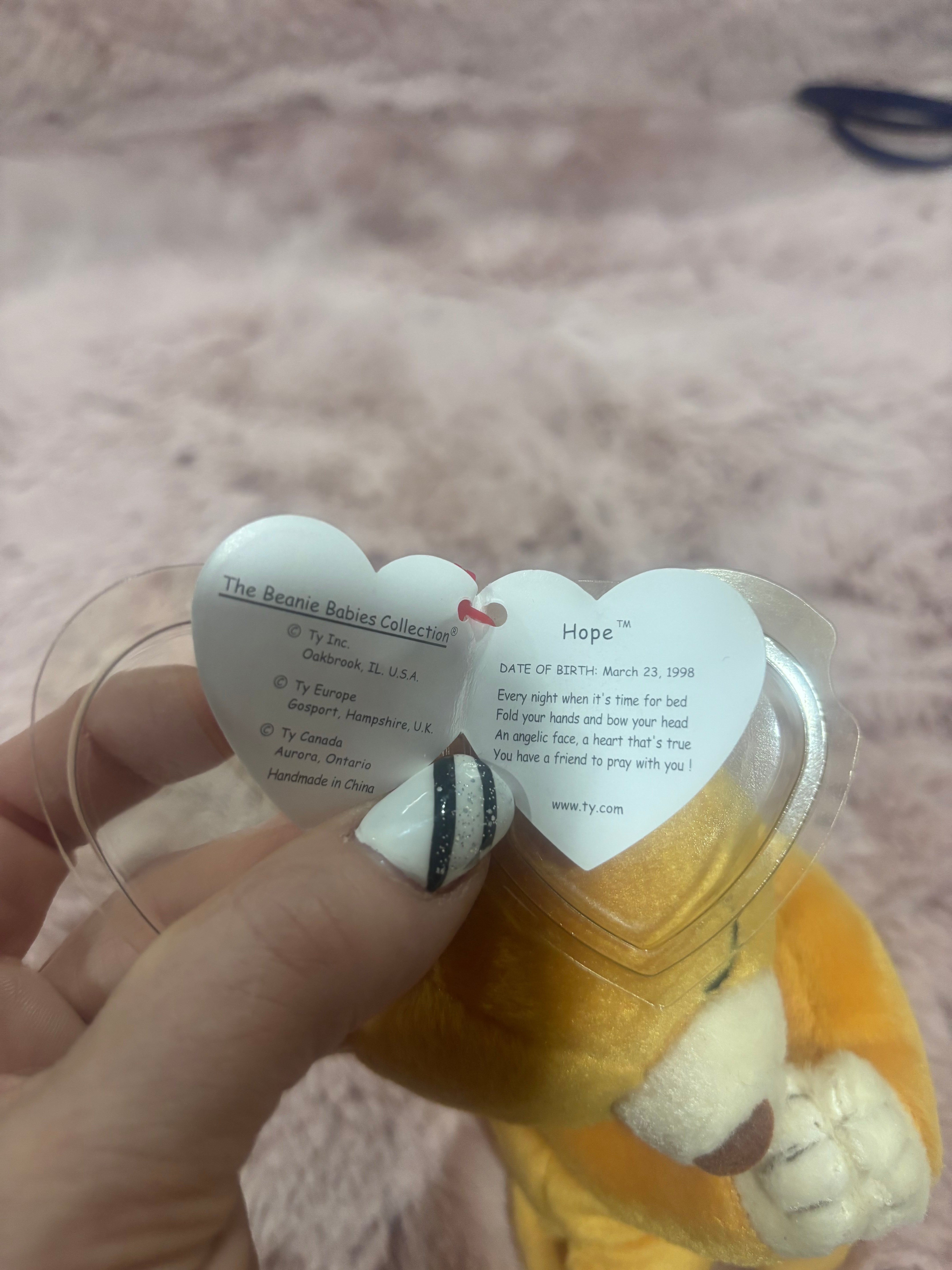 TY Beanie Baby “Hope” Praying Bear – Sweet Keepsake