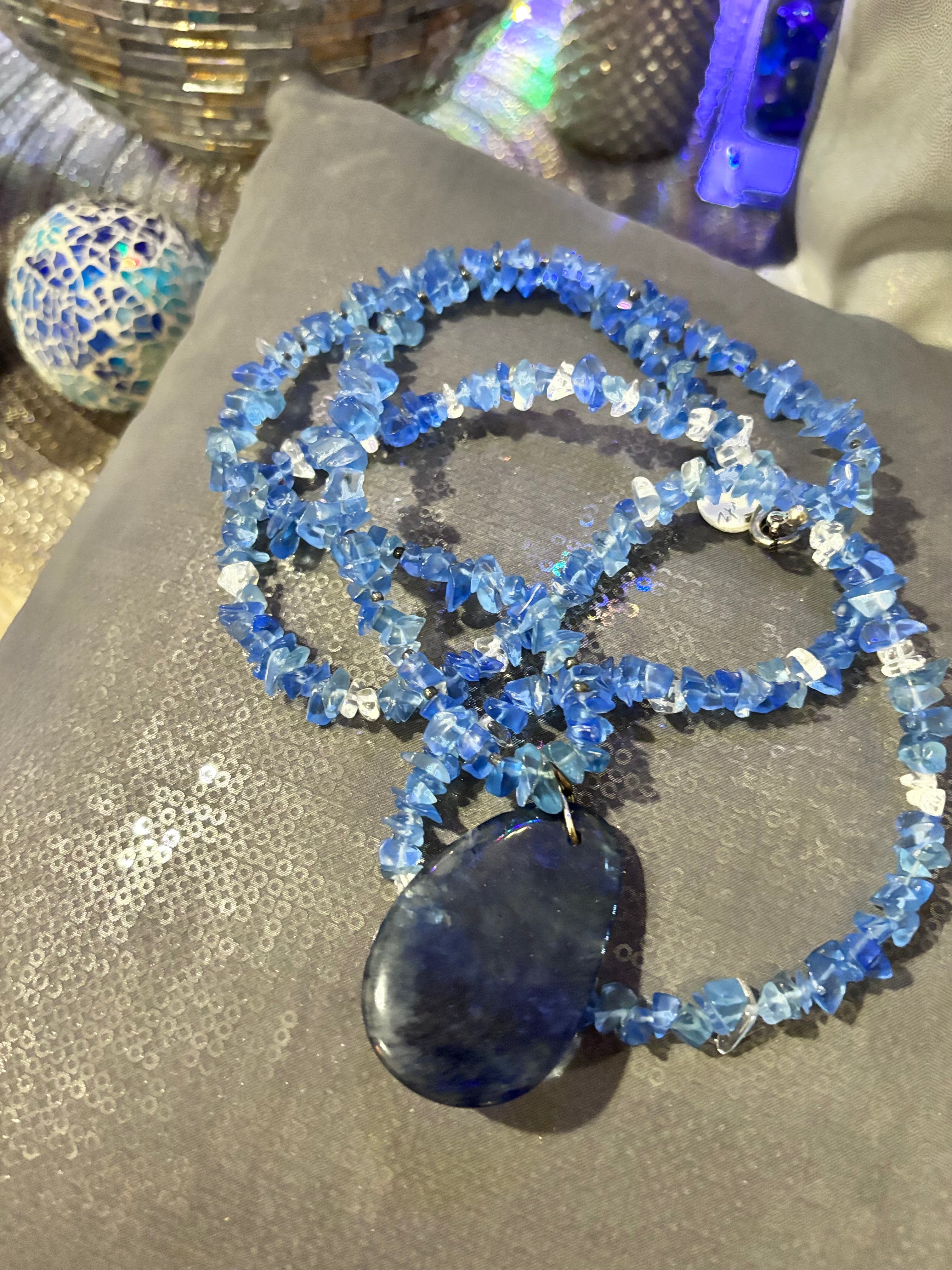 Blue Quartz Statement Necklace

Hand-Strung • One of a Kind