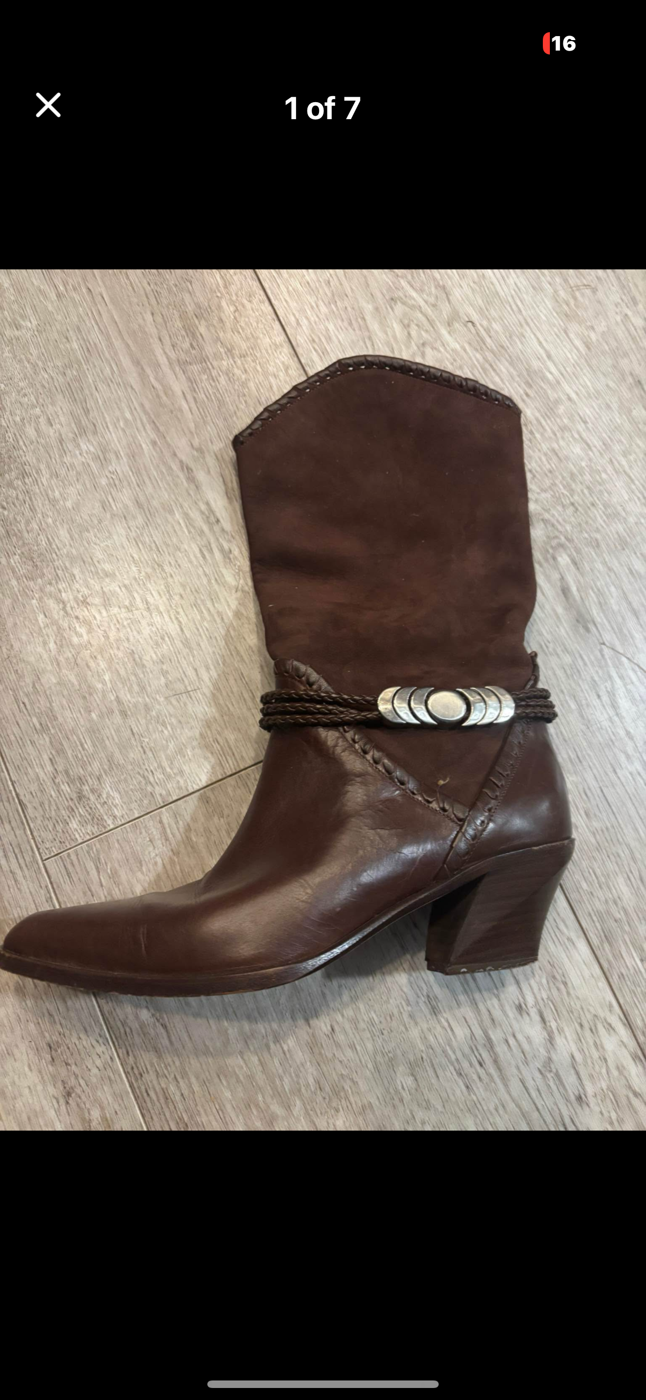 Via Spiga Italian Leather Western Boots – Women’s Size 6.5–7