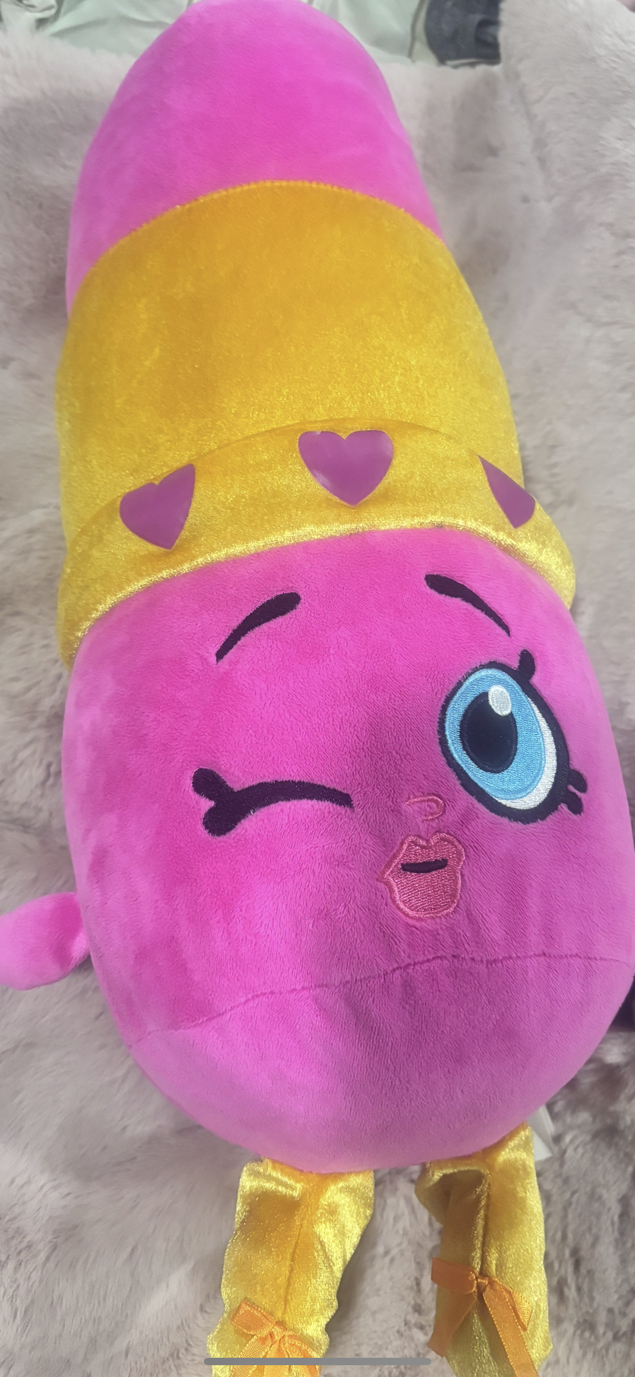 Shopkins Lippy Lips Jumbo Plush – 18” – Like New