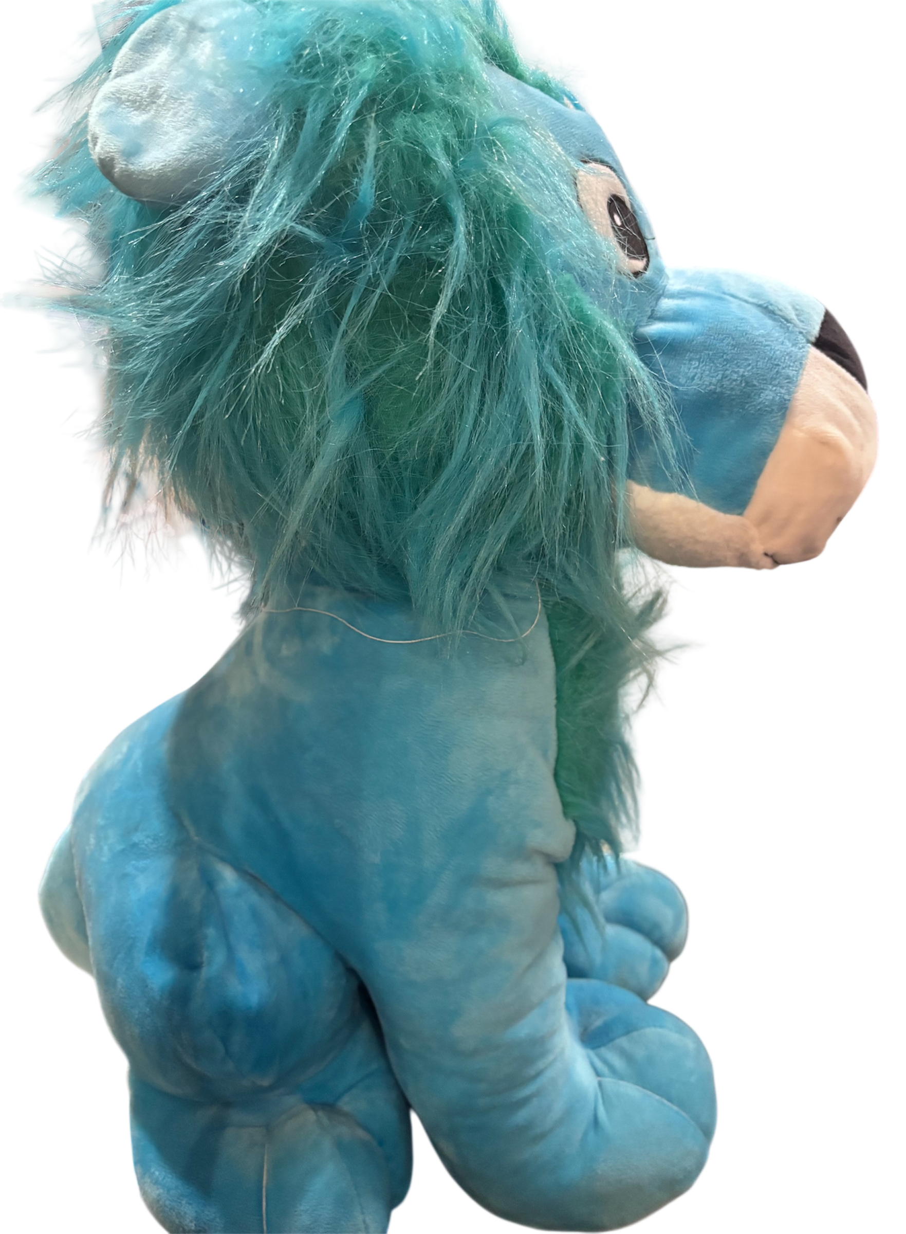 Adorable Blue Plush Lion – 20” Large Stuffed Animal – Excellent Condition!
