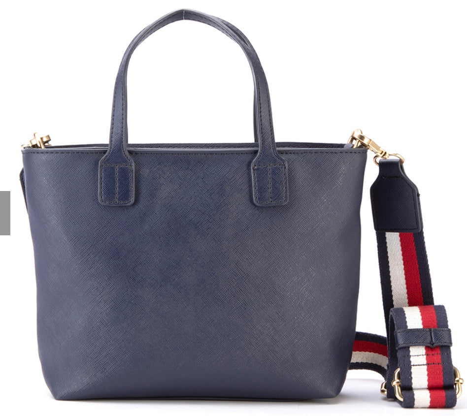 Curated Hudson Find - Tommy Hilfiger signature saffiano faux leather small  crossbody bag