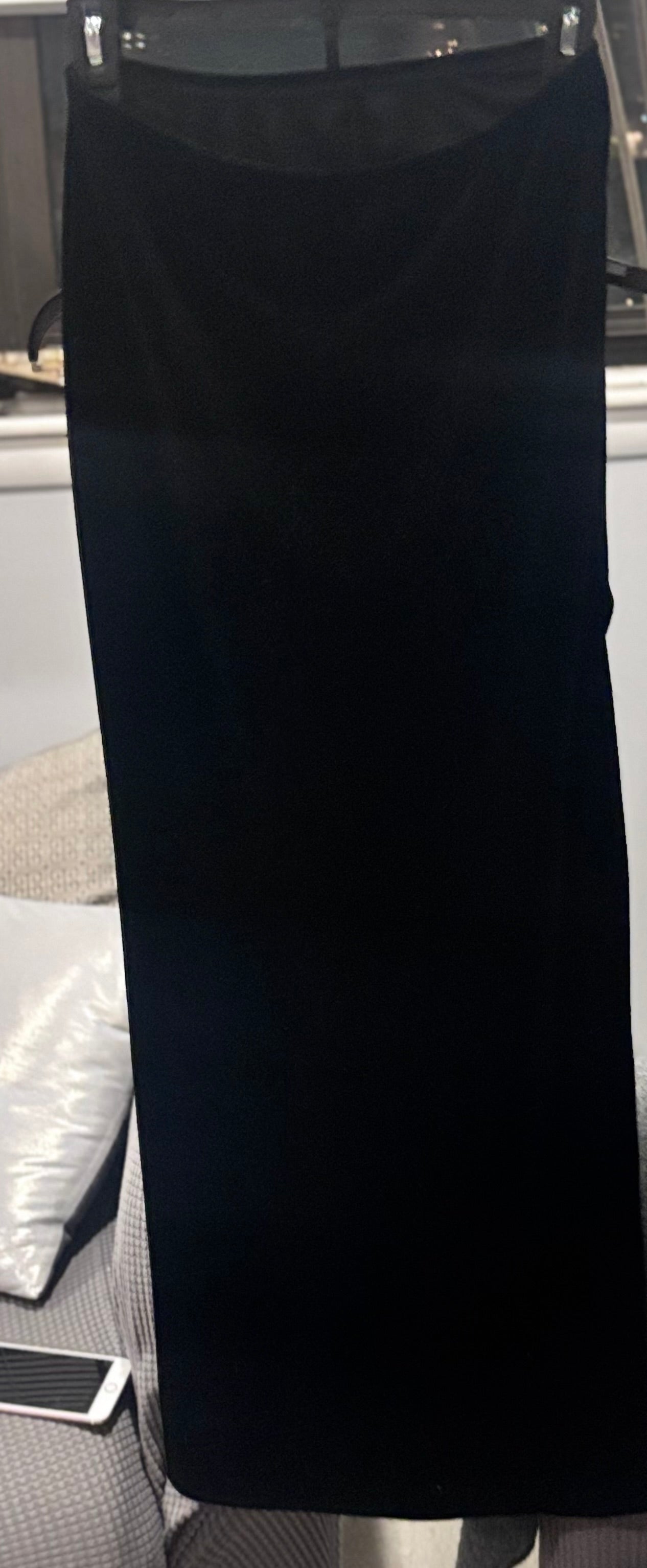 Sultry Black Stretch Velvet Maxi skirt – Finesse USA Made in USA Size Small