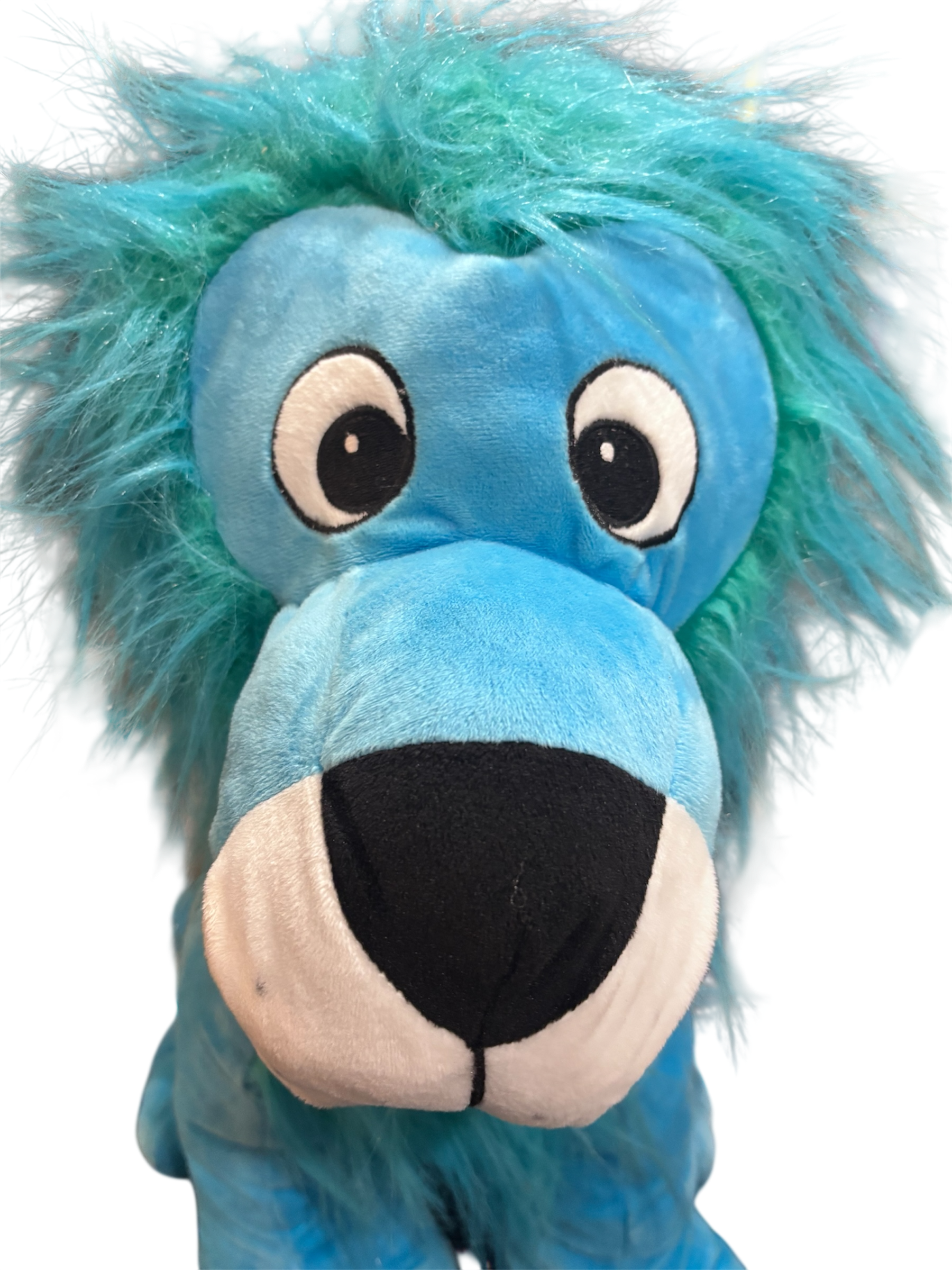 Adorable Blue Plush Lion – 20” Large Stuffed Animal – Excellent Condition!