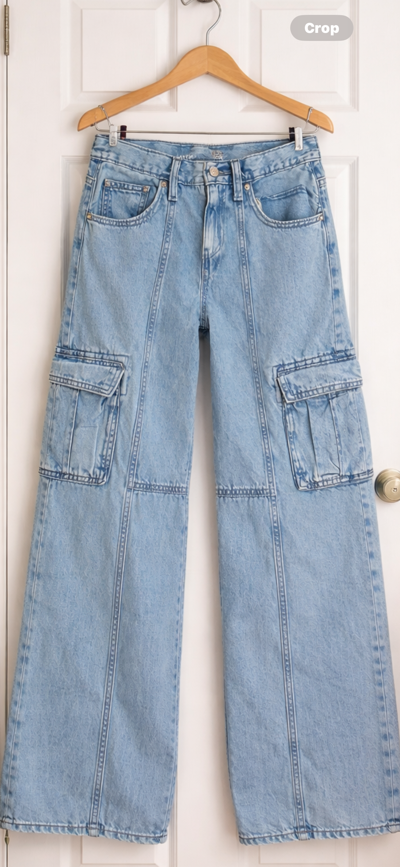 Old Navy High Rise Wide Leg Cargo Jeans | Size 14 | 34” Inseam | Baggy Fit