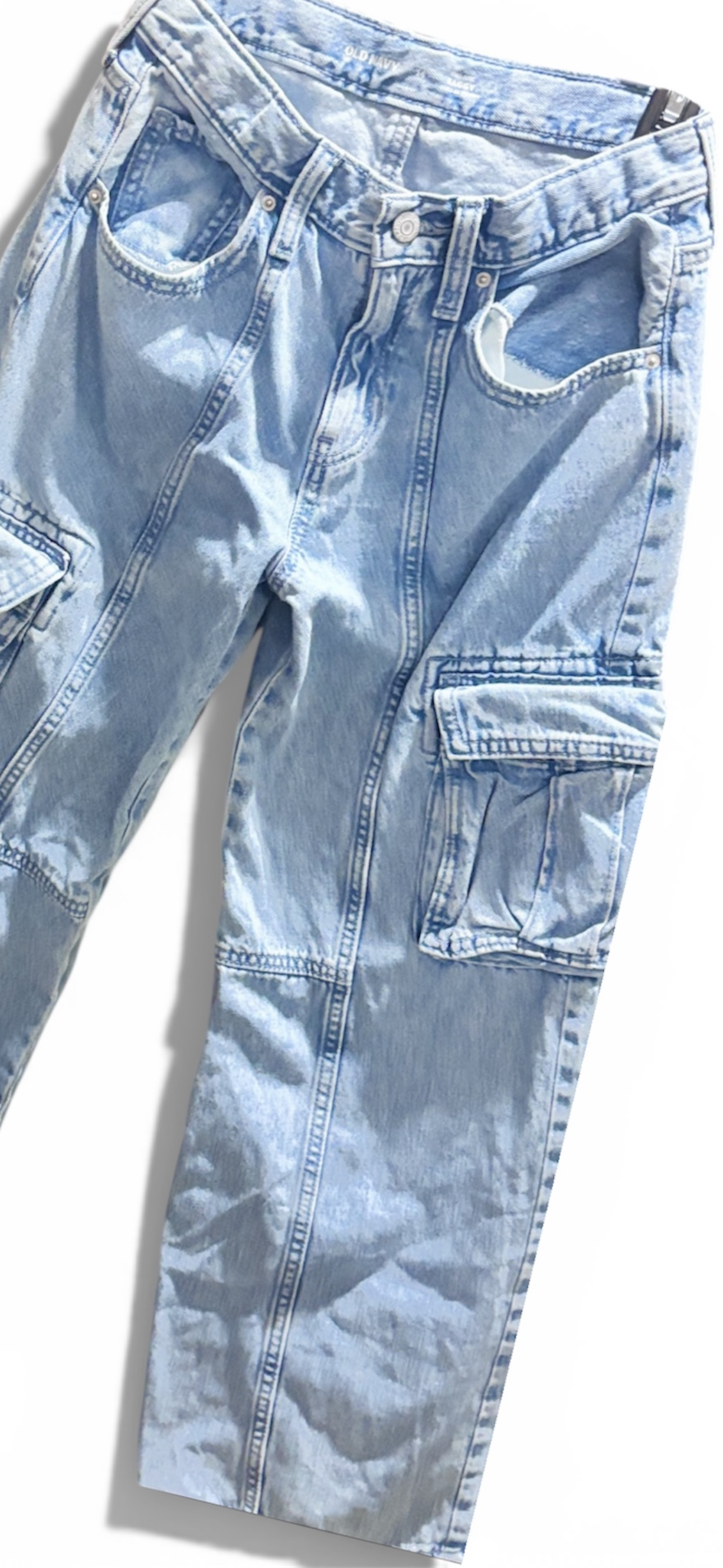 Old Navy High Rise Wide Leg Cargo Jeans | Size 14 | 34” Inseam | Baggy Fit