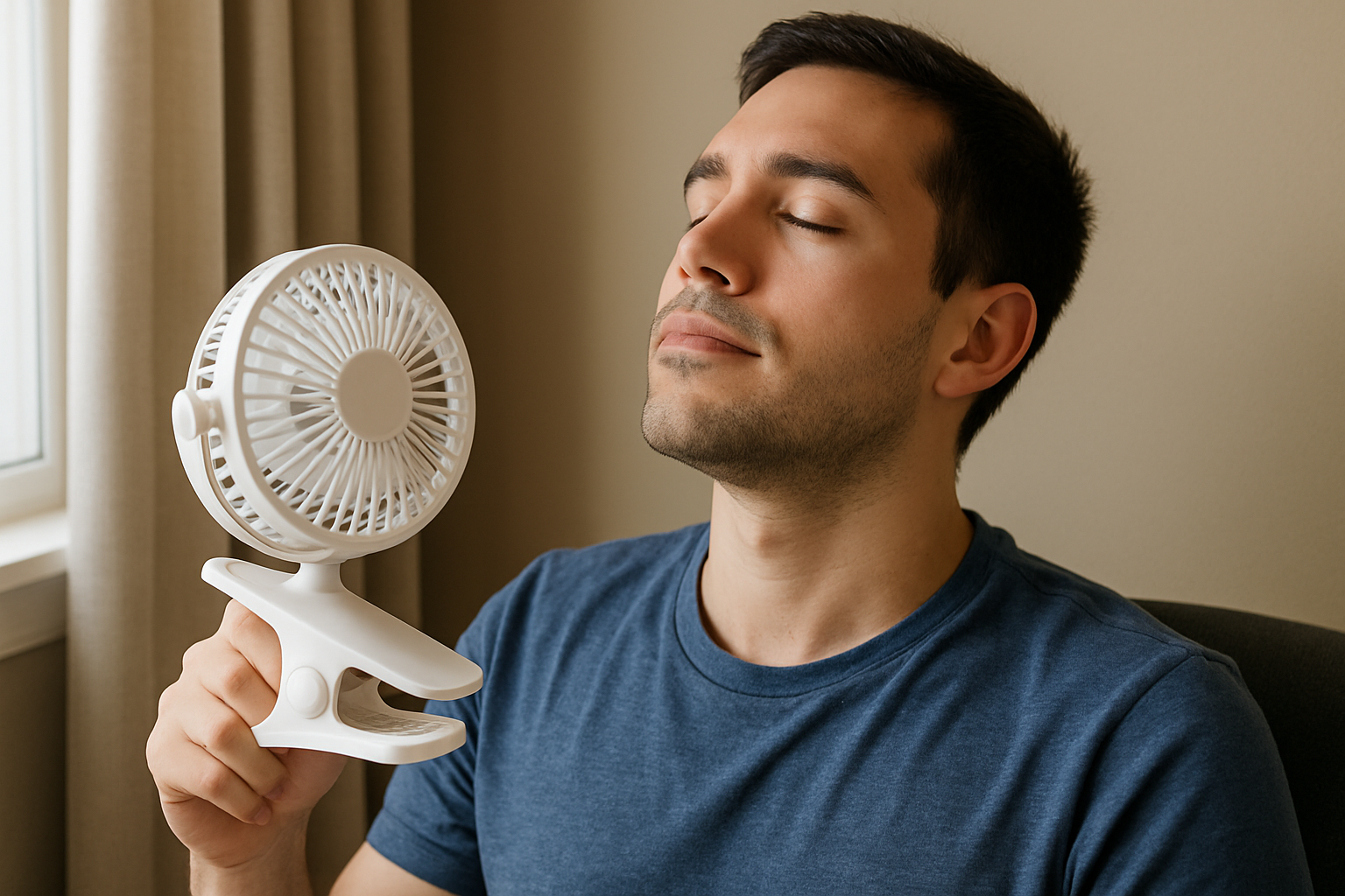 Portable Rechargeable Clip-On Fan – 360° Rotation | USB Powered | 3 Speeds