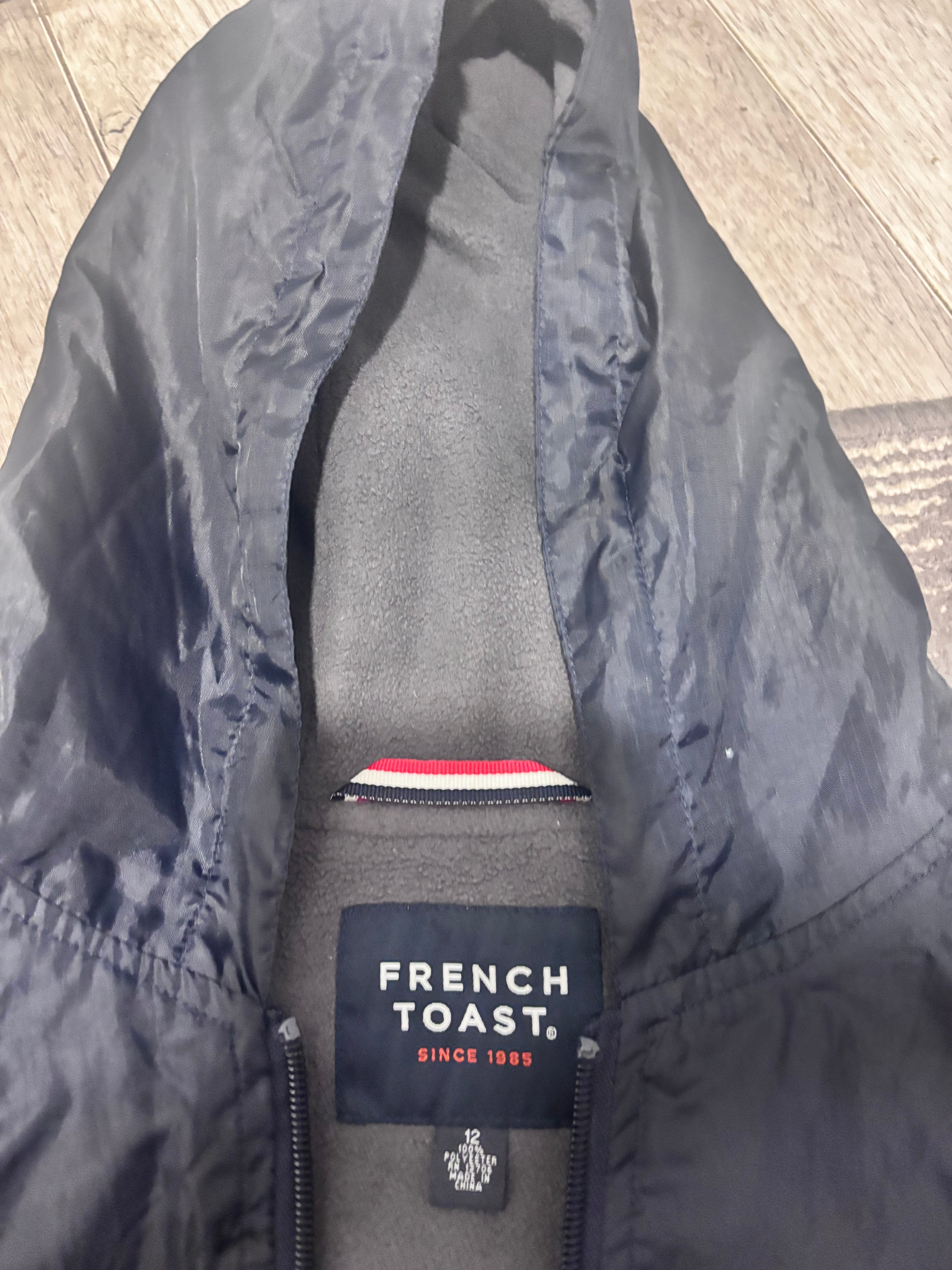 French Toast Boys Windbreaker Jacket Size 12 Navy – Fleece Lined