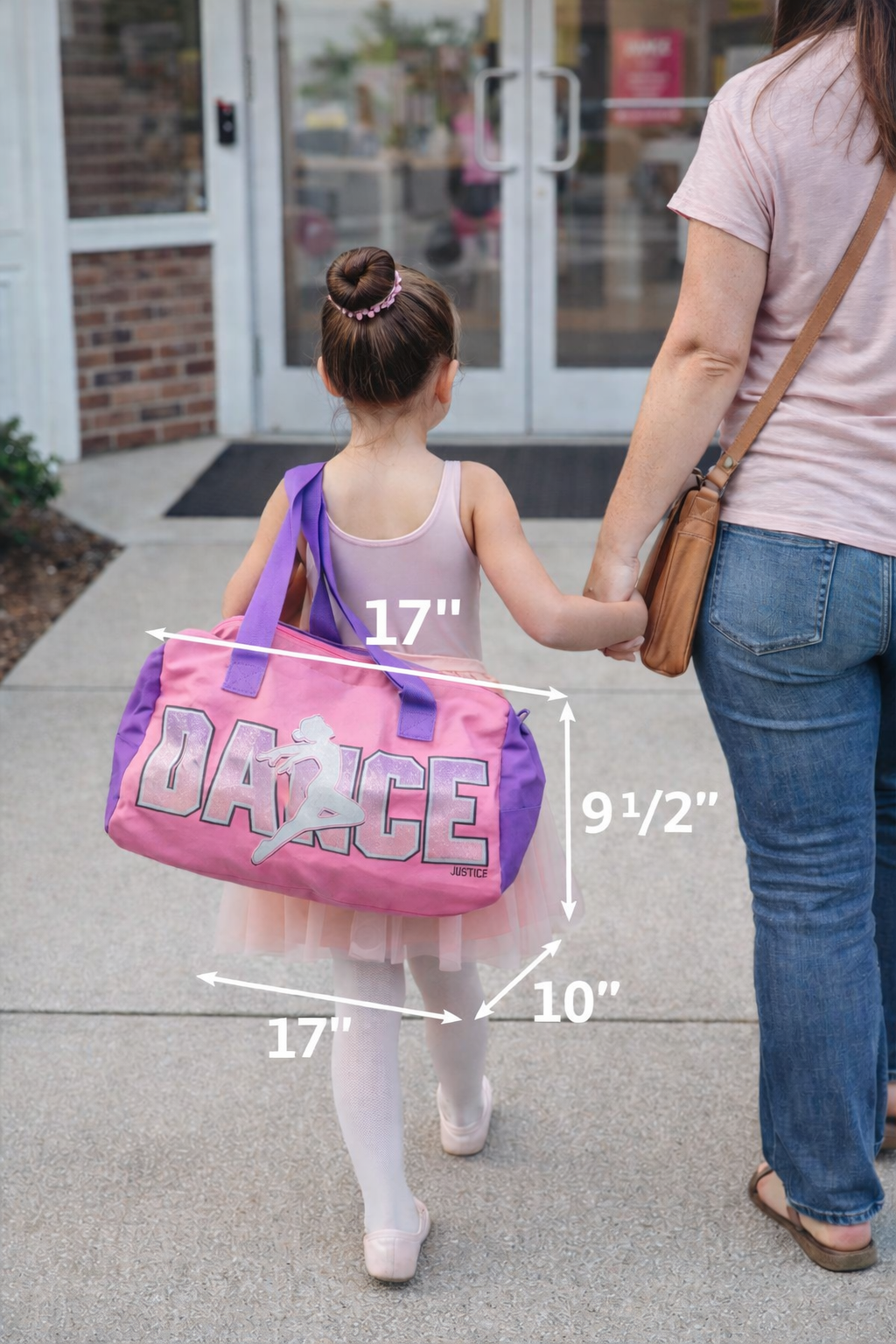 Justice “Dance” Duffel Bag — Pink & Purple