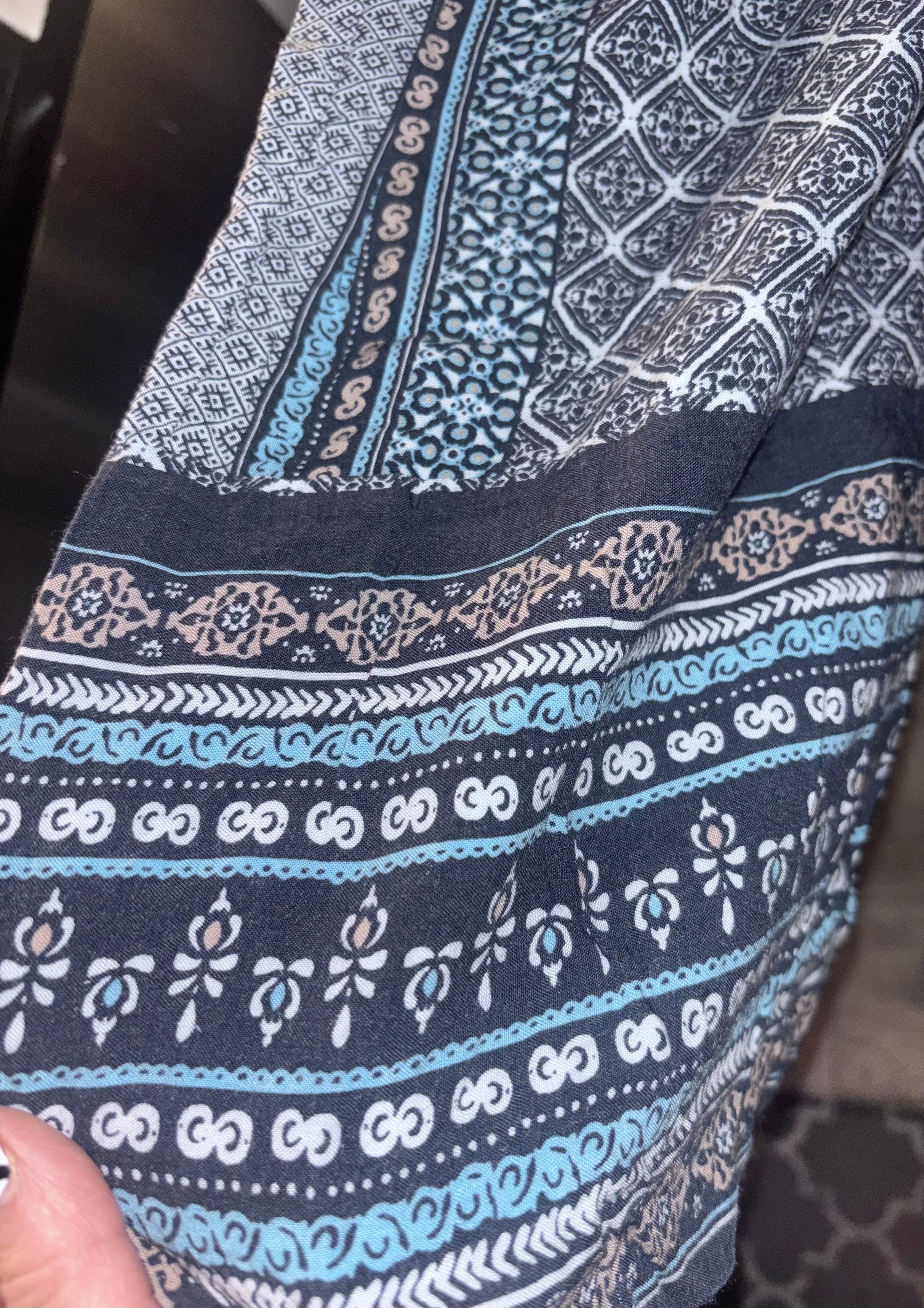 Anne Carson  Boho Printed Drawstring Pants – Women’s Medium