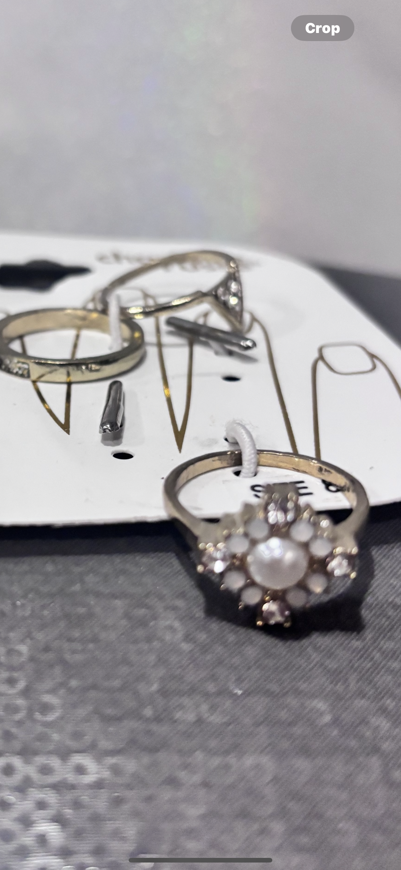 Charlotte Russe Gold-Tone Ring Set – Size 8 (Set of 4)