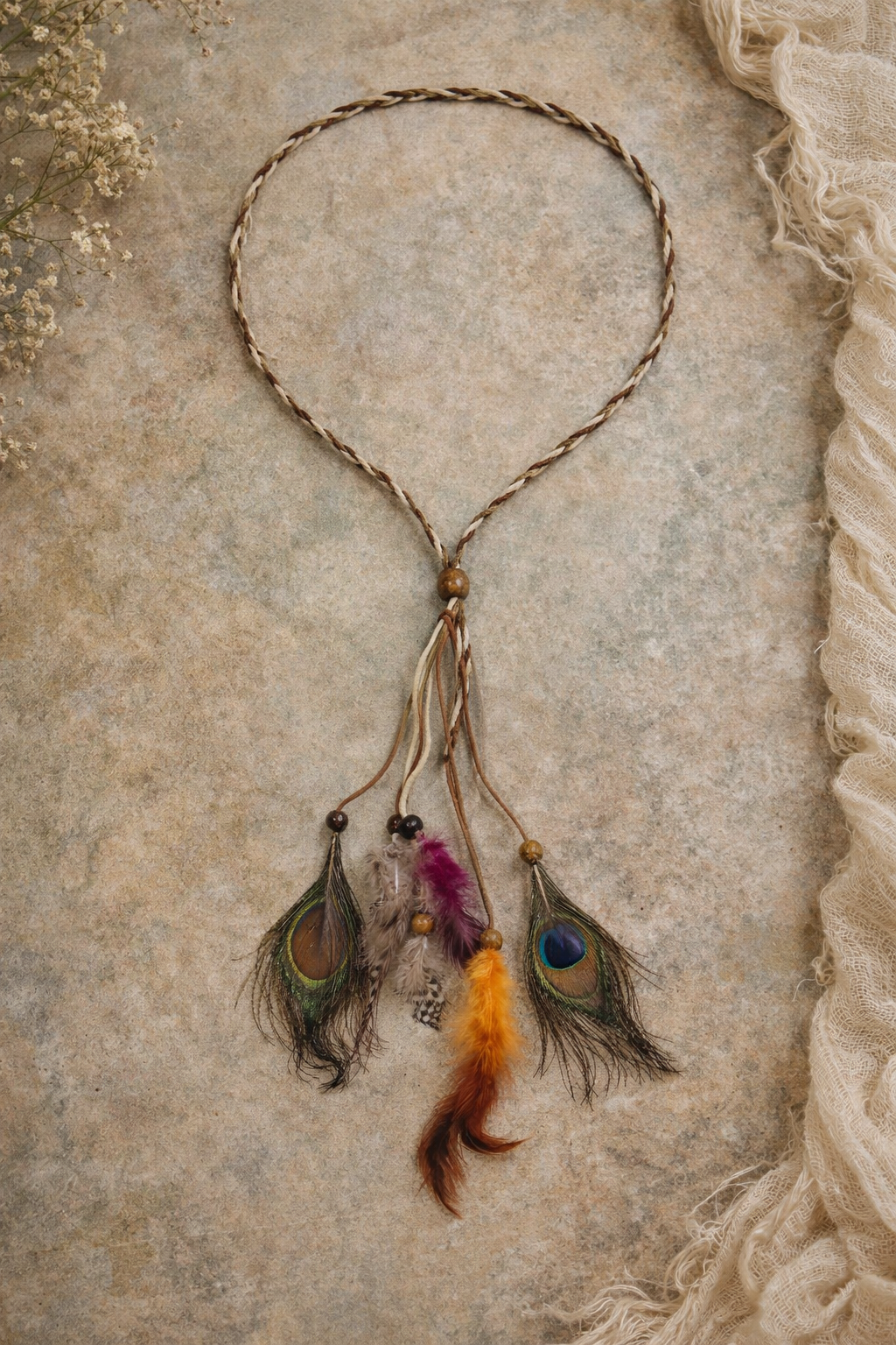 Bohemian Feather Headband / Convertible Necklace – Festival & Free Spirit Sty