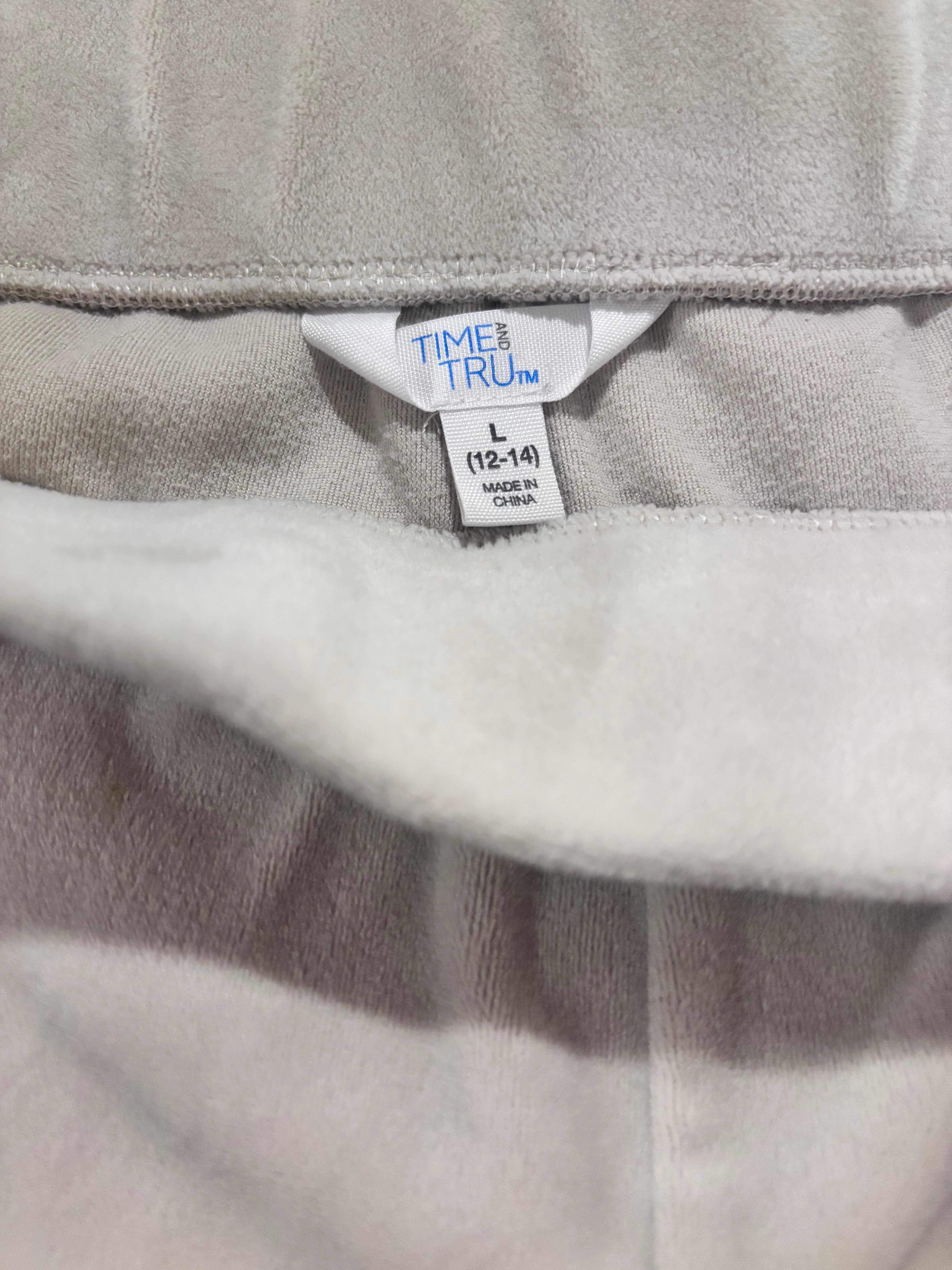 Time and Tru Velour Jogger Pants – Size Large (12–14)