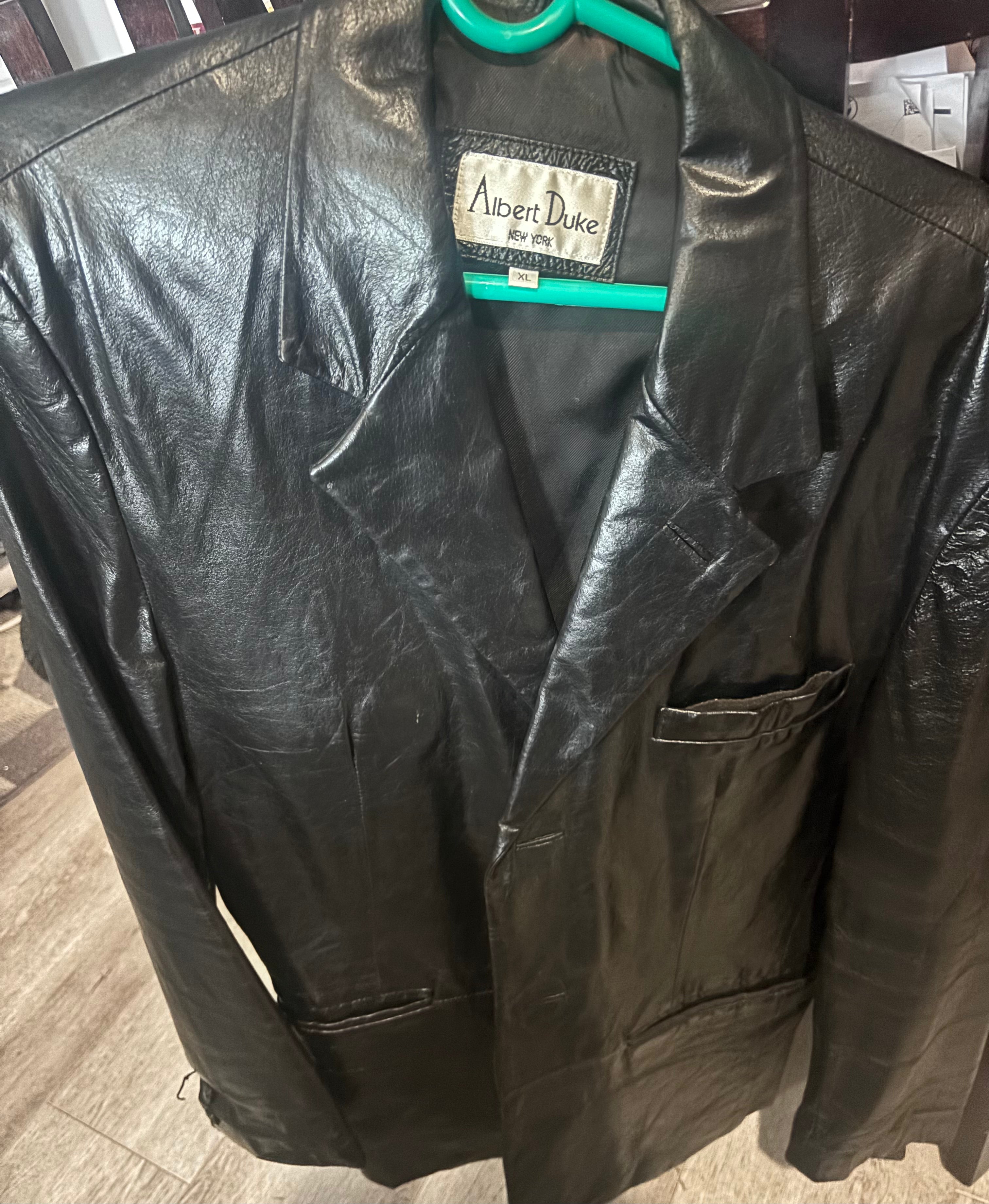 Albert Duke New York Vintage Black Leather  Timeless jacket Men’s XL