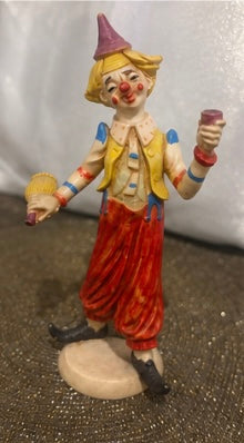 VINTAGE ITALIAN HARLEQUIN JESTER & CLOWN FIGURINES – HAND PAINTED MADE IN ITALY
