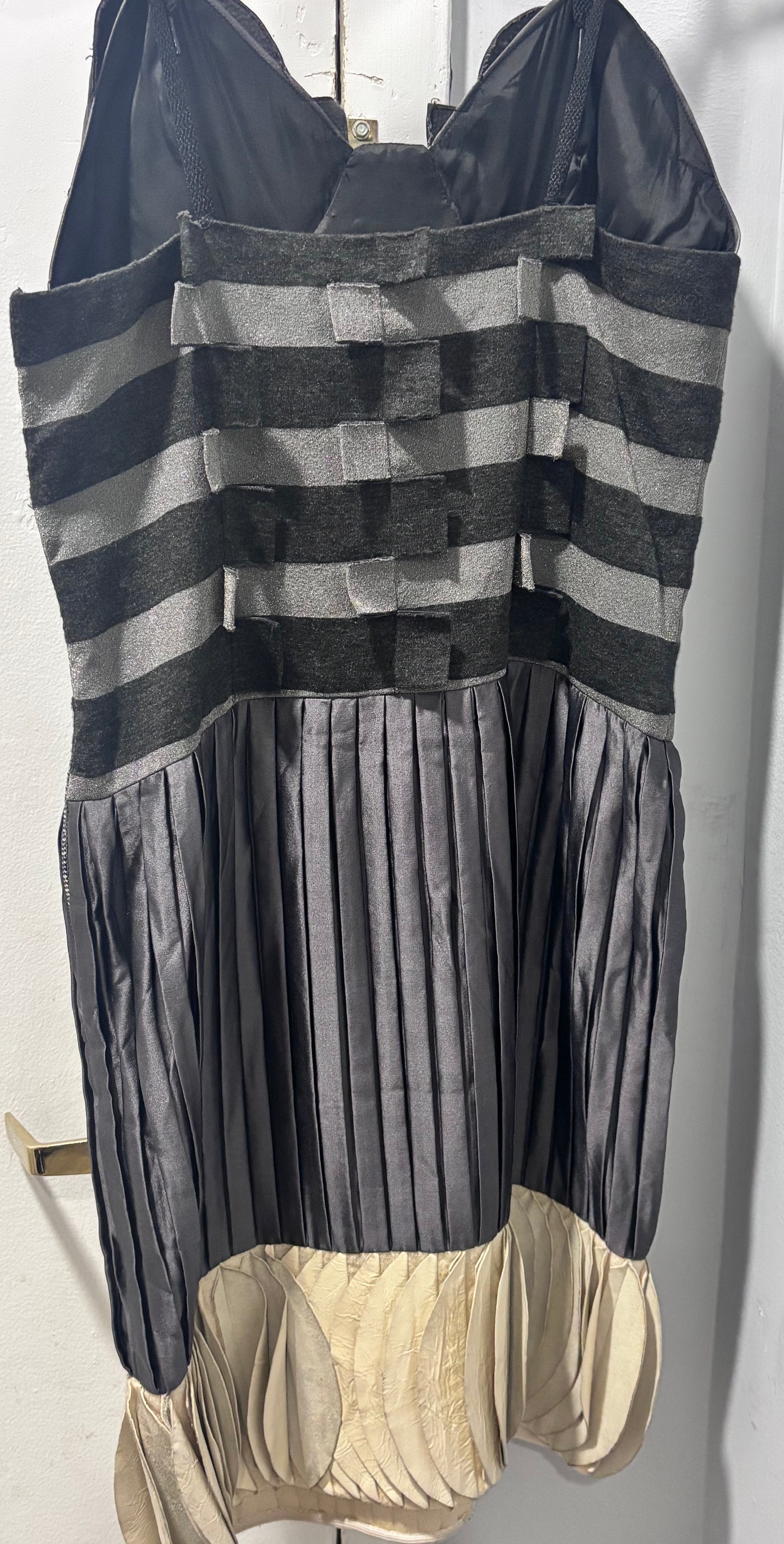 CUSTO BARCELONA Avant-Garde Mixed-Media Dress - size 36- small