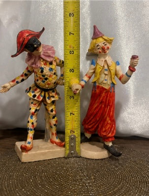 VINTAGE ITALIAN HARLEQUIN JESTER & CLOWN FIGURINES – HAND PAINTED MADE IN ITALY