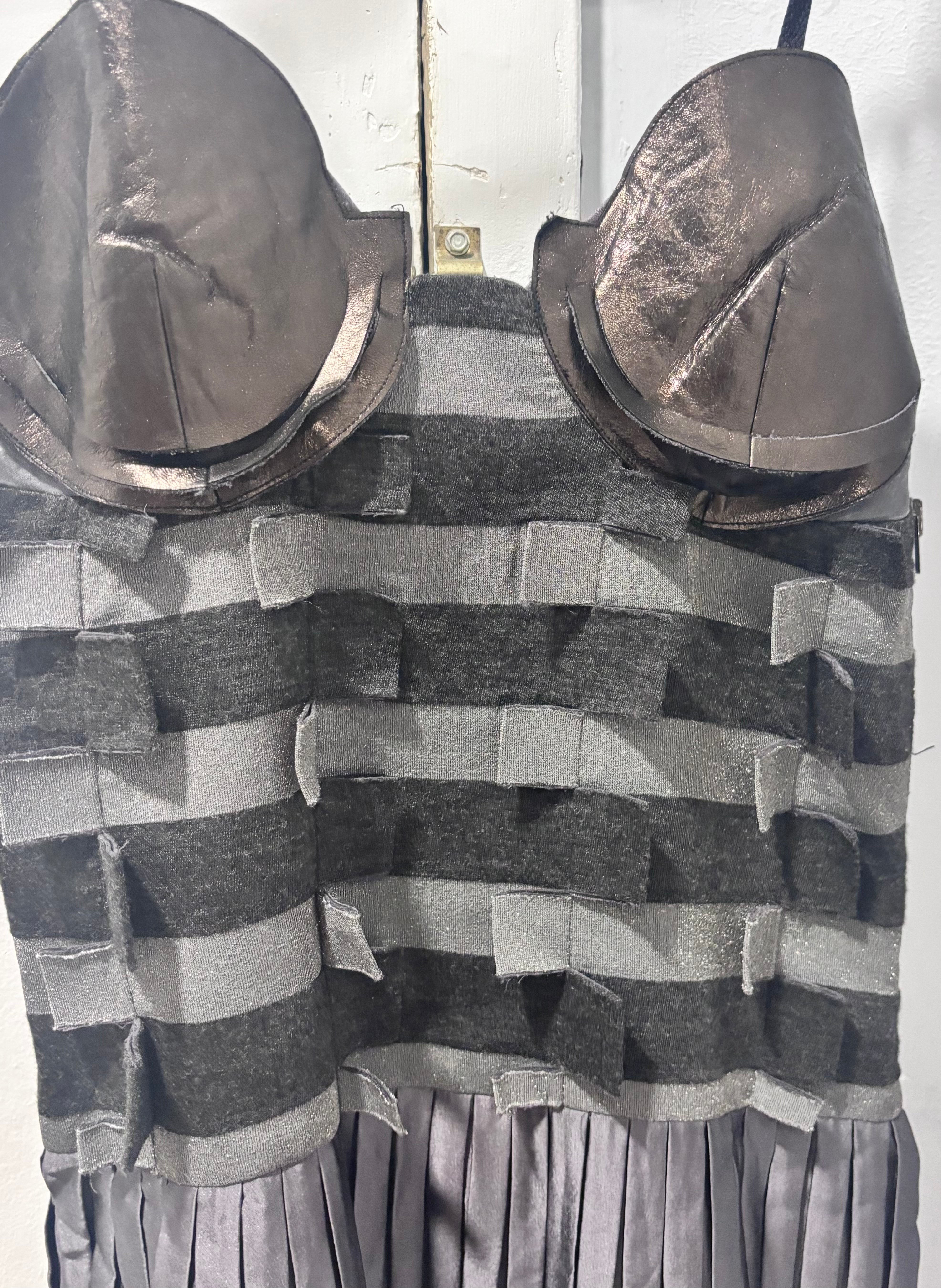 CUSTO BARCELONA Avant-Garde Mixed-Media Dress - size 36- small