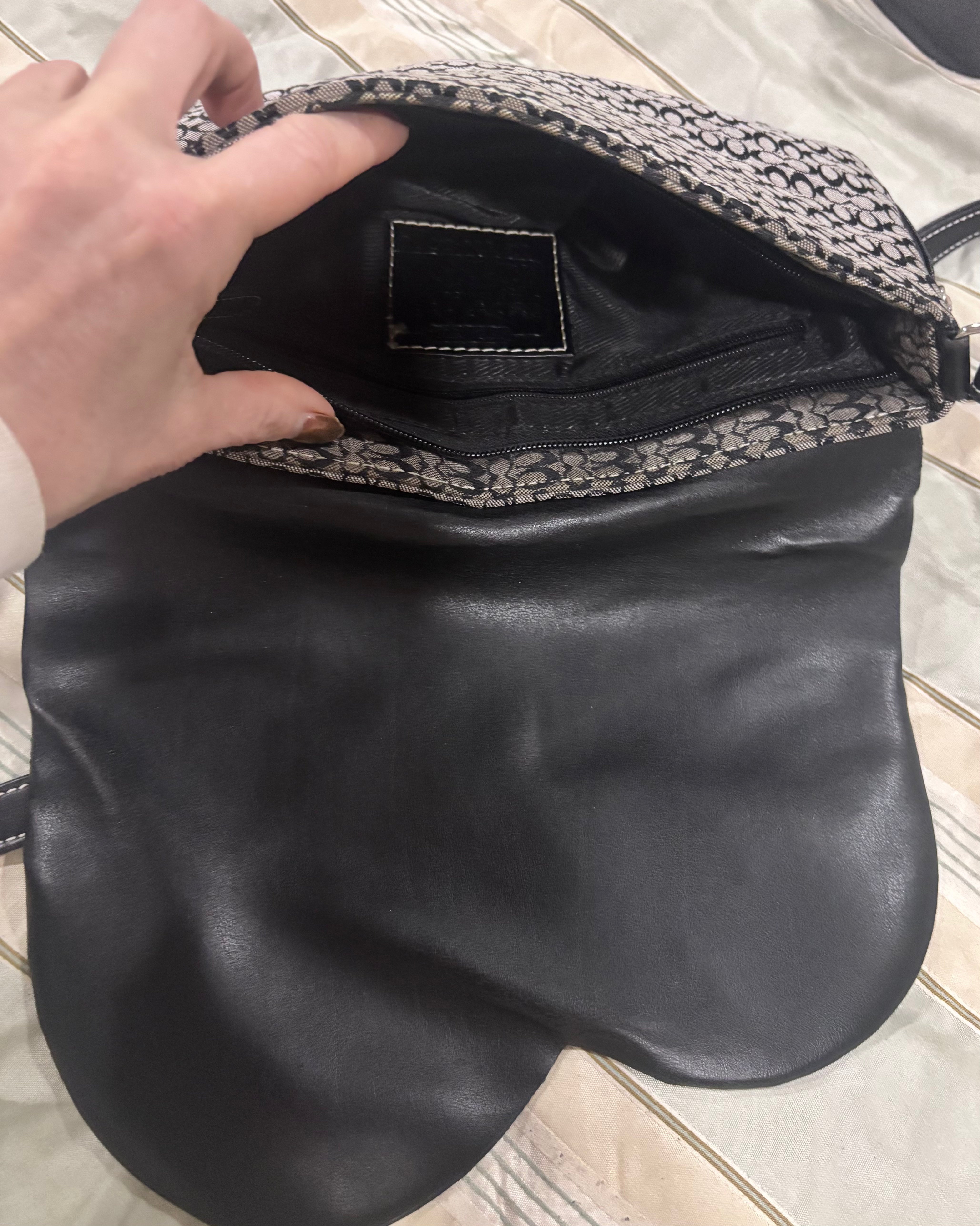 Vintage Coach Signature Jacquard Crossbody Bag