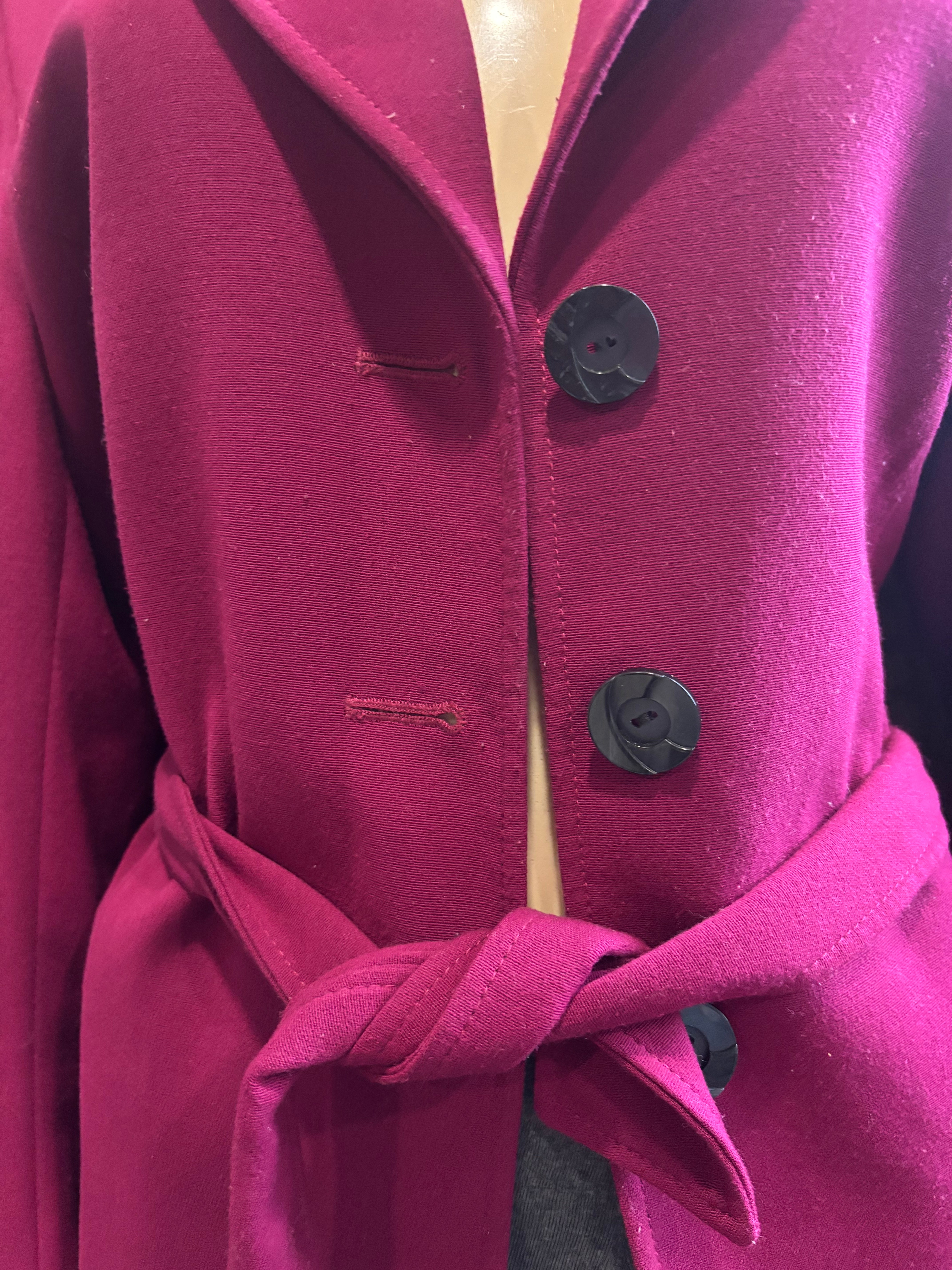 Vintage Tahari Arthur S. Levine Belted Magenta Blazer