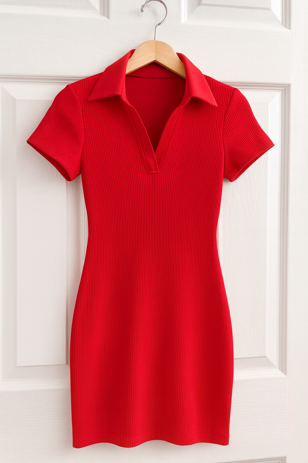 Sexy Ribbed Short Sleeve Mini  Dress (OQQ)