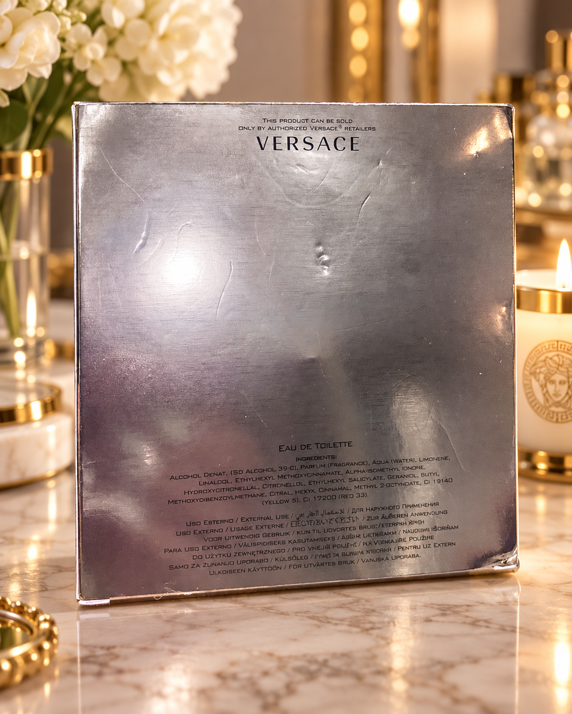 Versace Eros Pour Femme EDT 3.4 oz 100 mL Perfume ~90% Full w/ Box