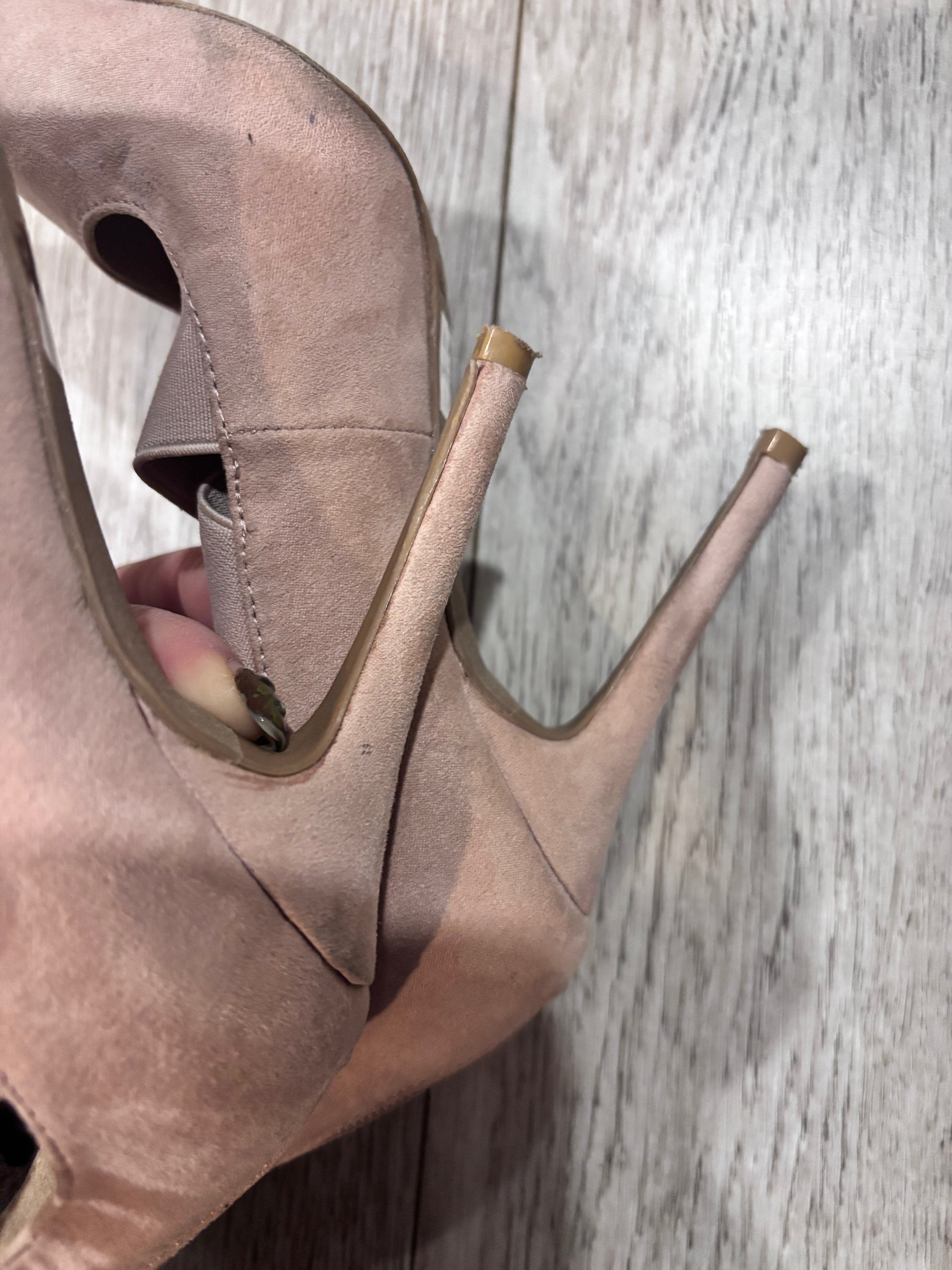 Wild Diva Nude/Blush Pointed-Toe Heels – Size 6