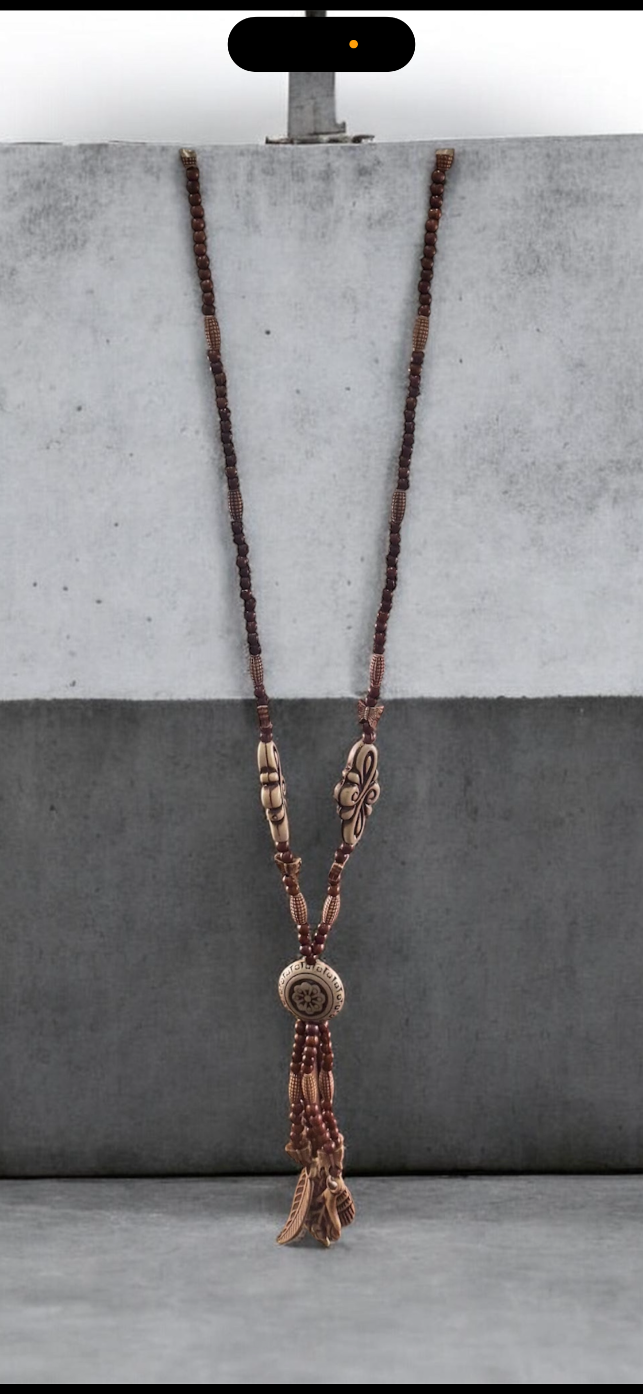 Boho Earth-Tone Charm Necklace