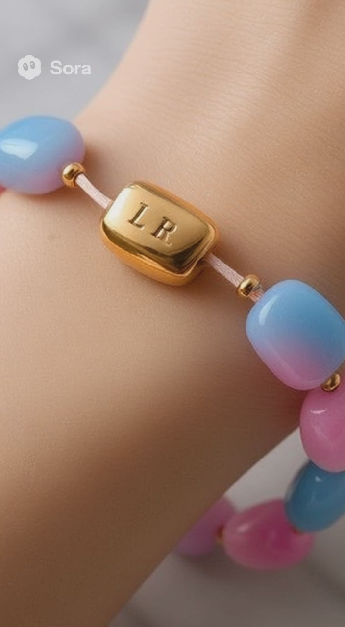 Lola Rose London Semi-Precious Adjustable Bracelet – Signed LR Toggle Bracelet